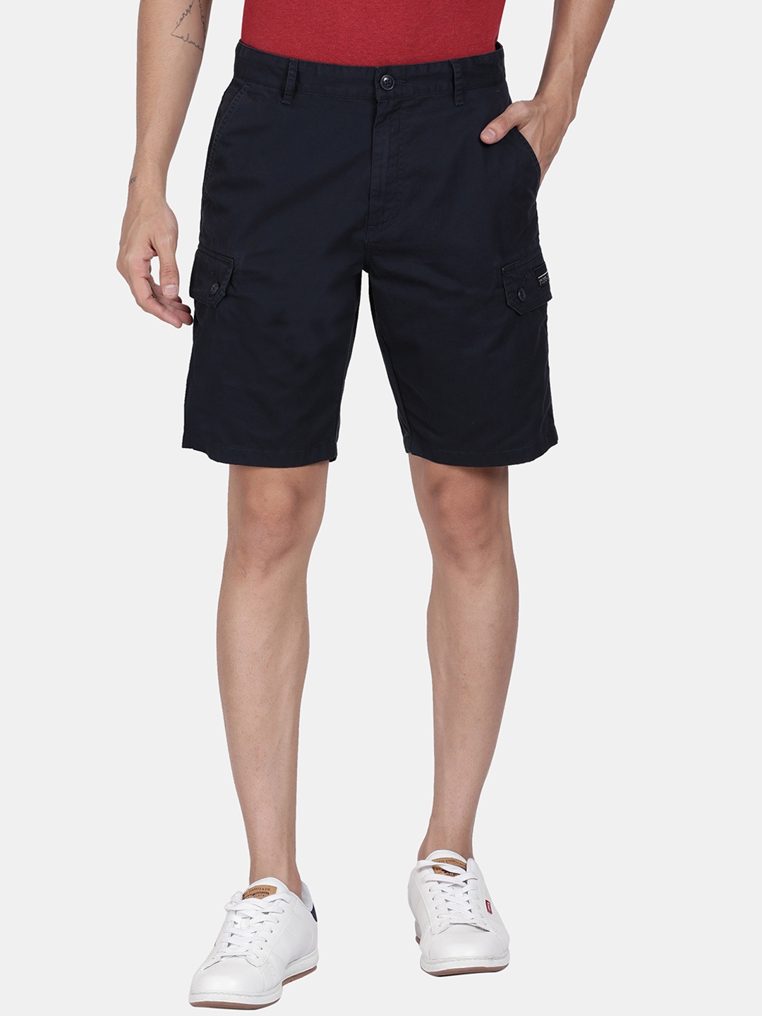 

t-base Men Navy Blue Cargo Shorts