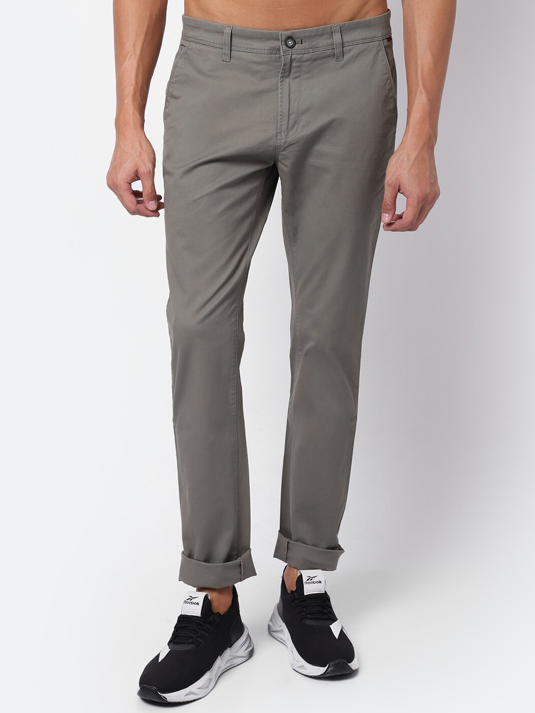 

Cantabil Men Olive Green Trousers