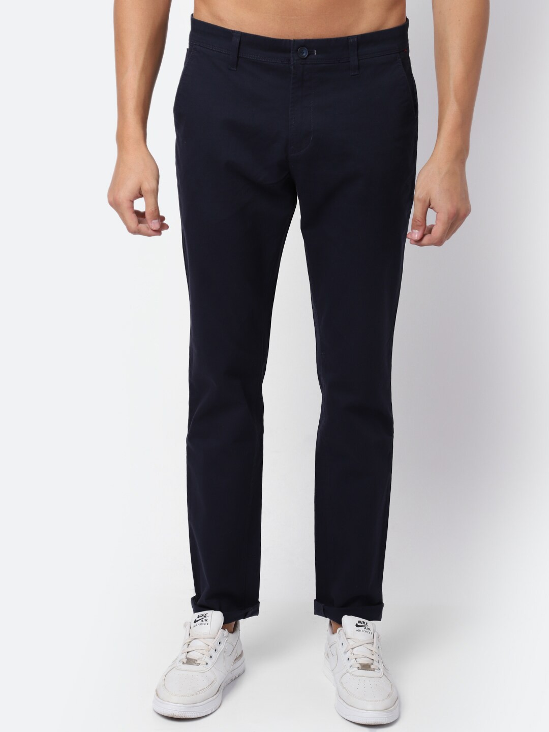

Cantabil Men Navy Blue Trousers