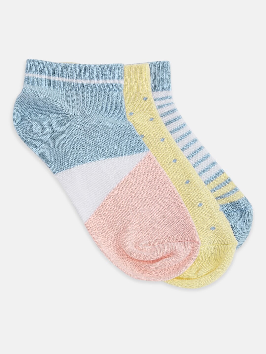 

Honey by Pantaloons Women Pack Of 3 Assorted Ankle-Length Socks