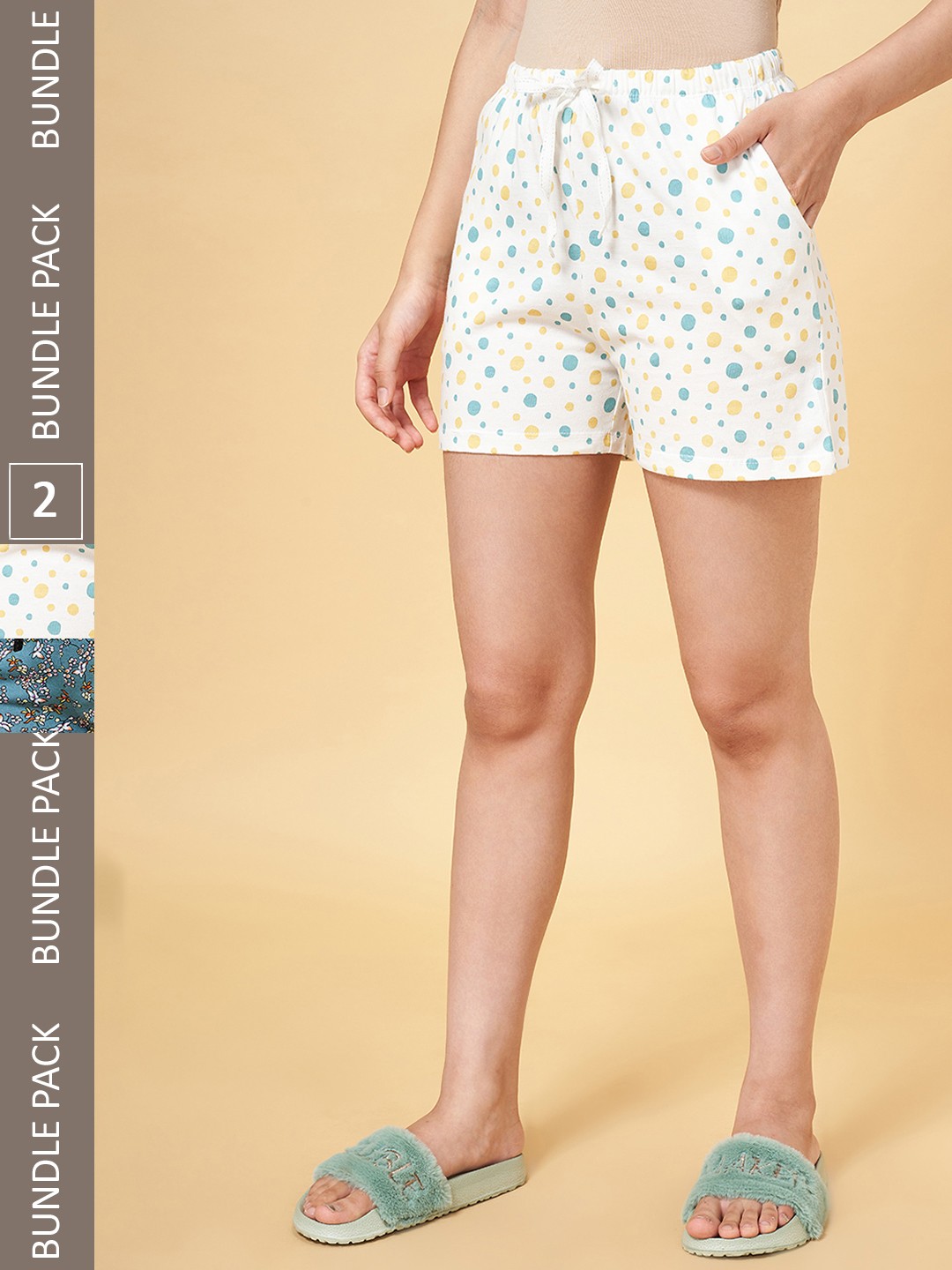 

Dreamz by Pantaloons Women Multicoloured Floral Printed Lounge shorts, Multi
