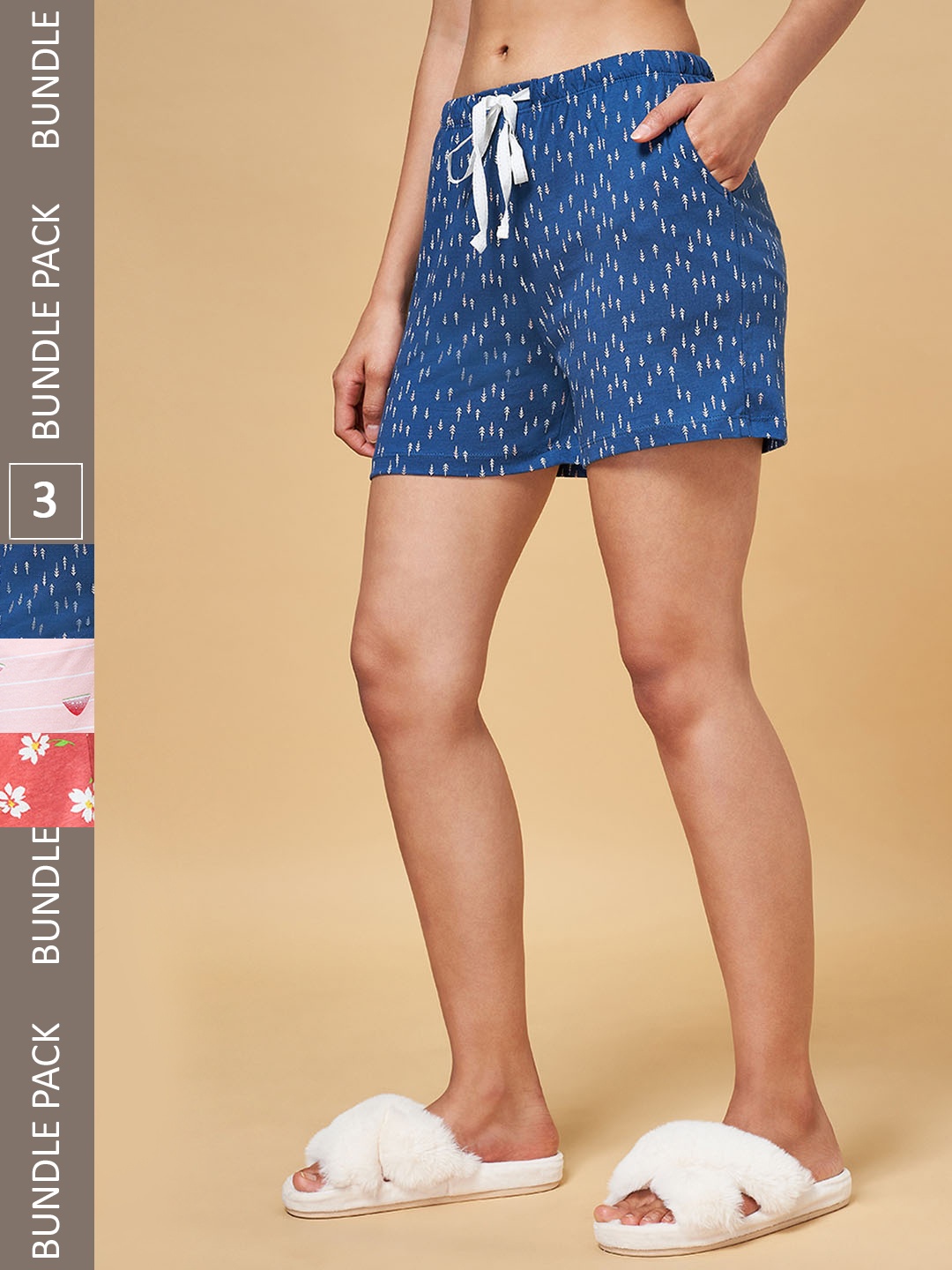 

Dreamz by Pantaloons Women Multicoloured Floral Printed Lounge shorts, Multi