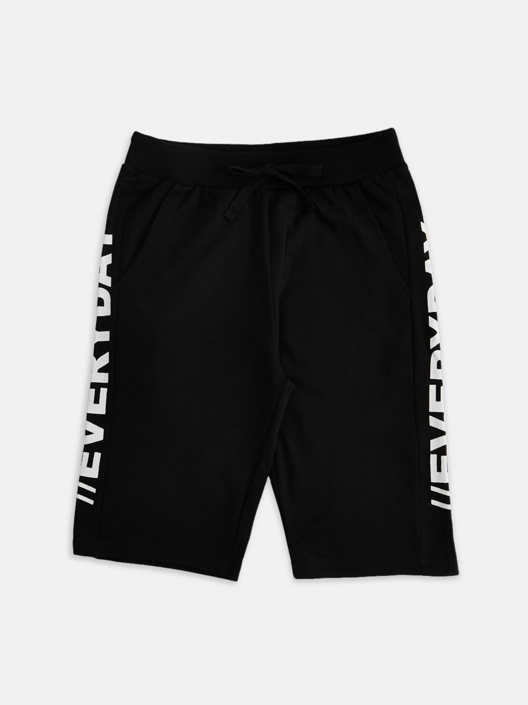 

Pantaloons Junior Boys Black Printed Shorts