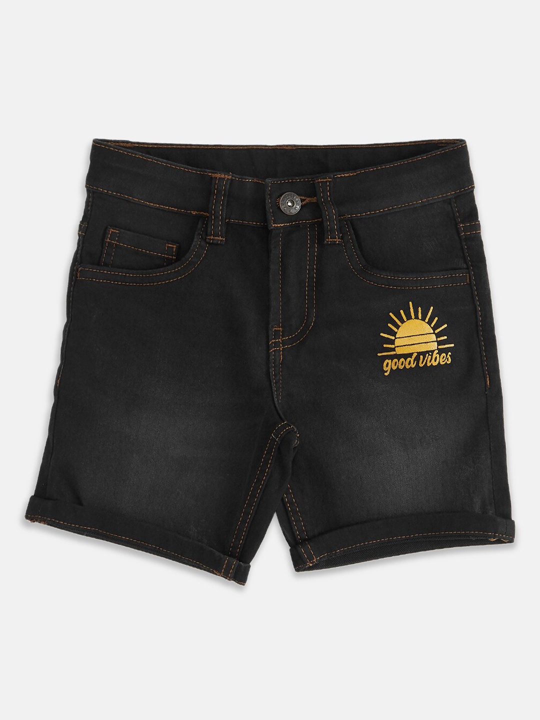 

Pantaloons Junior Boys Black Denim Shorts