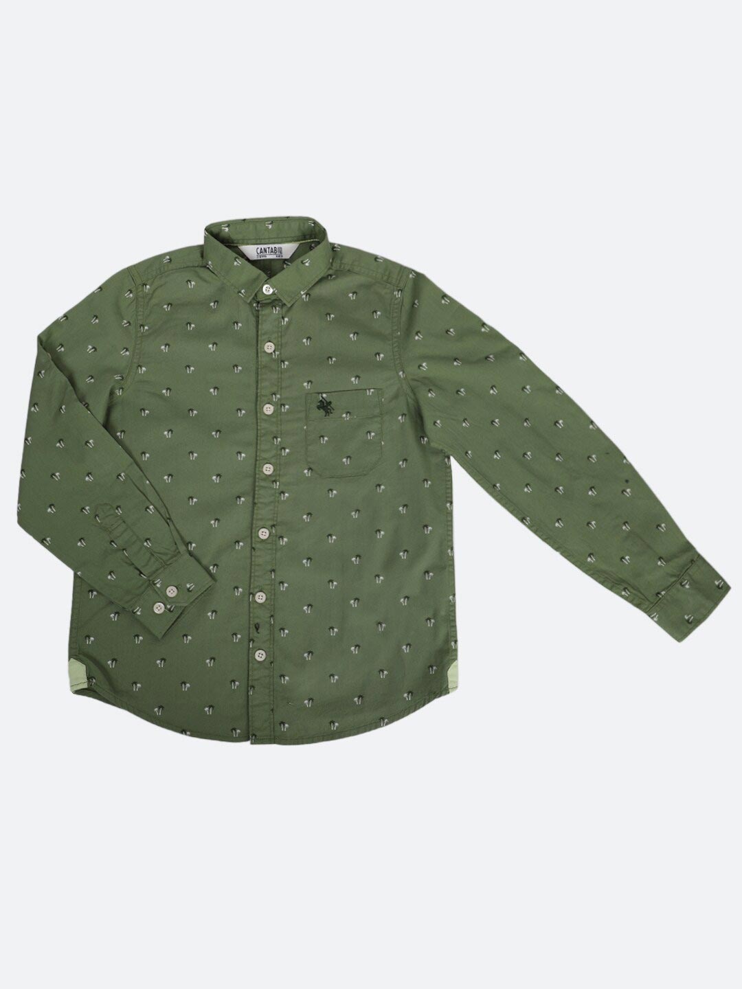 

Cantabil Boys Green Printed Casual Shirt