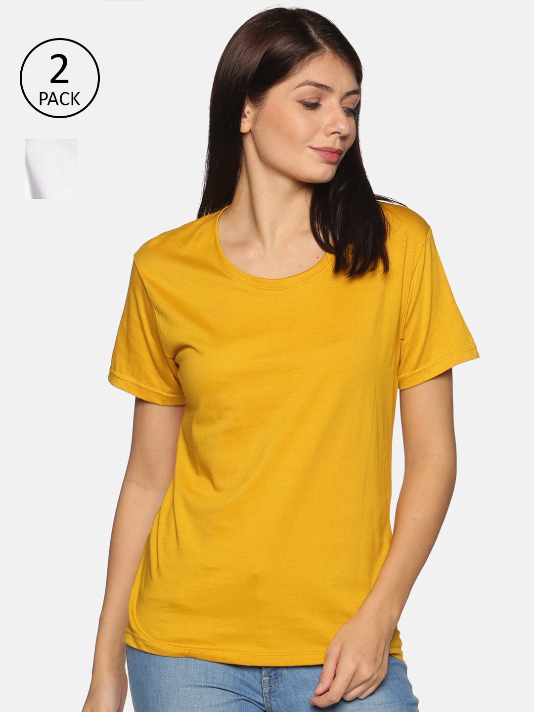 

NOT YET by us Women White 2 T-shirt