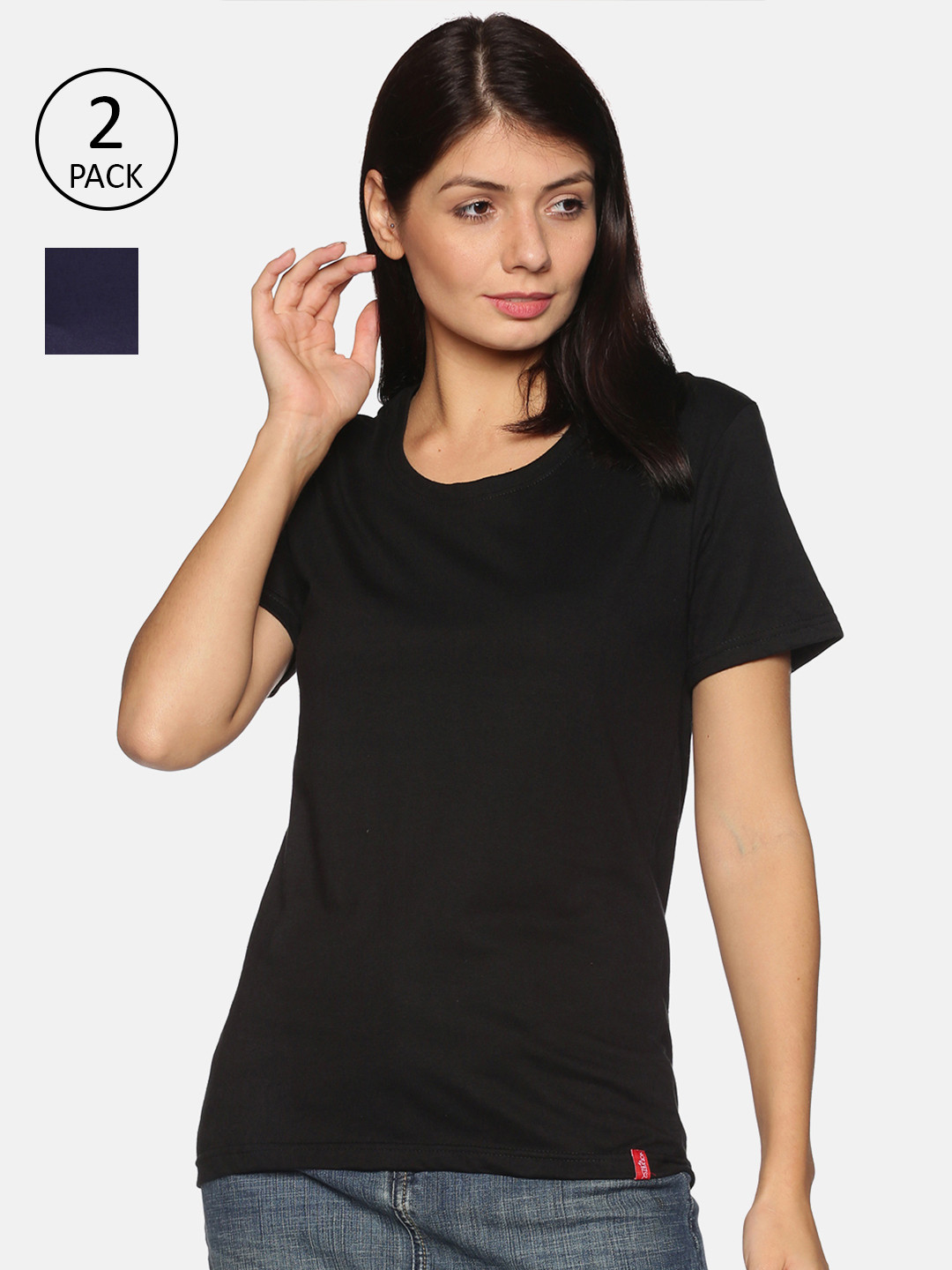 

NOT YET by us Women Black 2 T-shirt