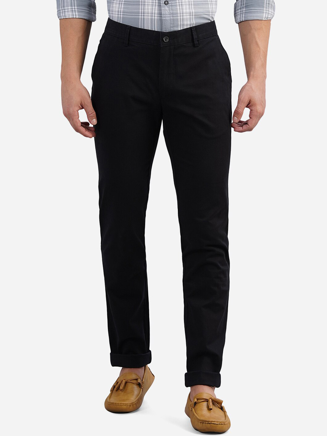 

Greenfibre Men Black Custom Slim Fit Trousers