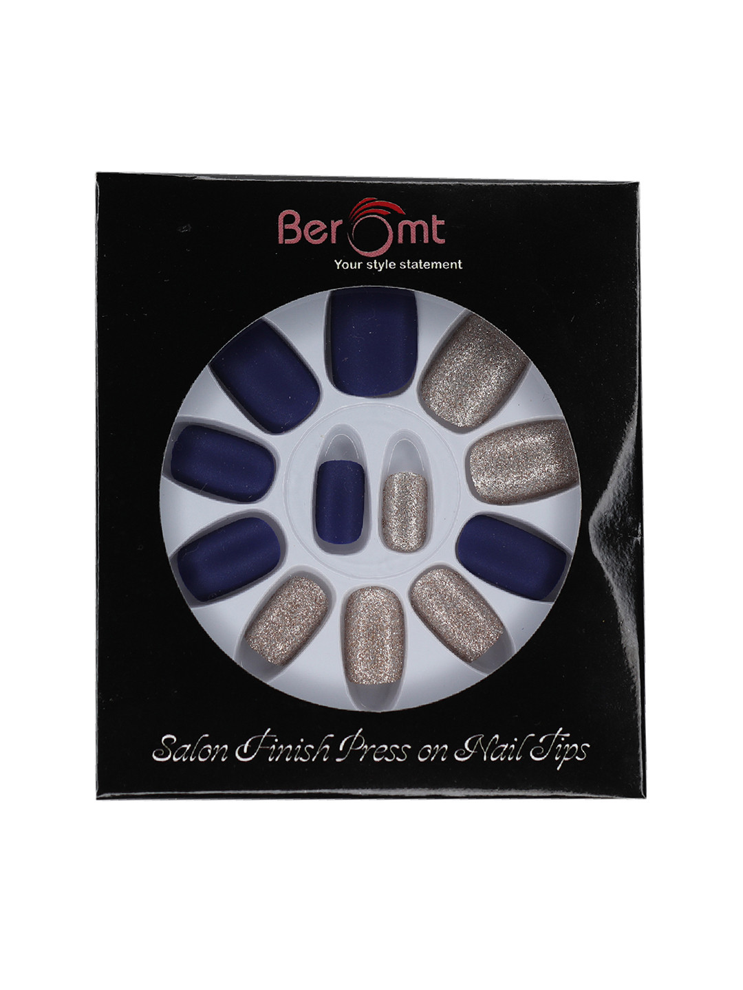 

BEROMT Women Blue Bridal & Party Nails