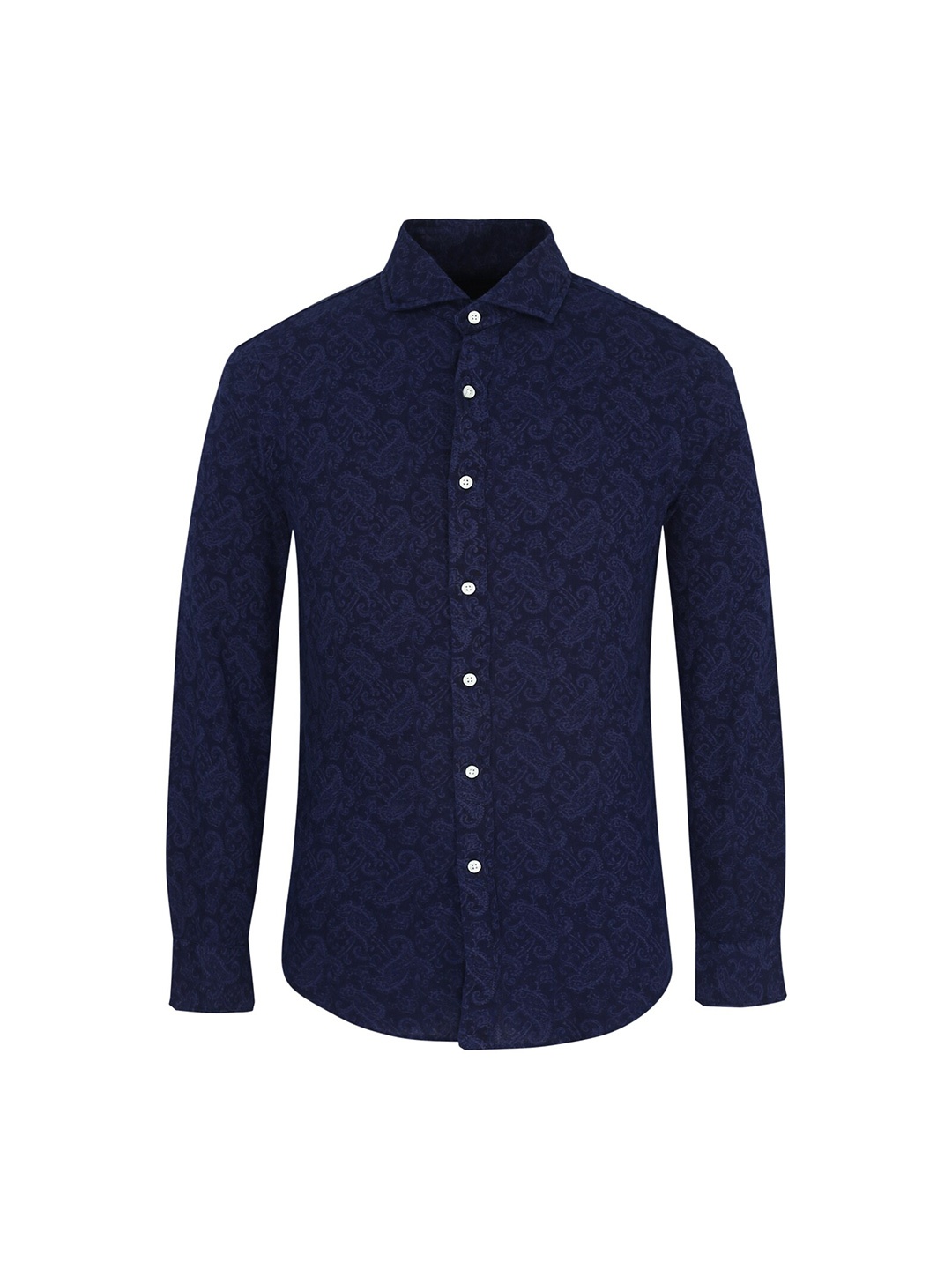 

Polo Ralph Lauren Men Indigo Blue Printed Cotton Shirts