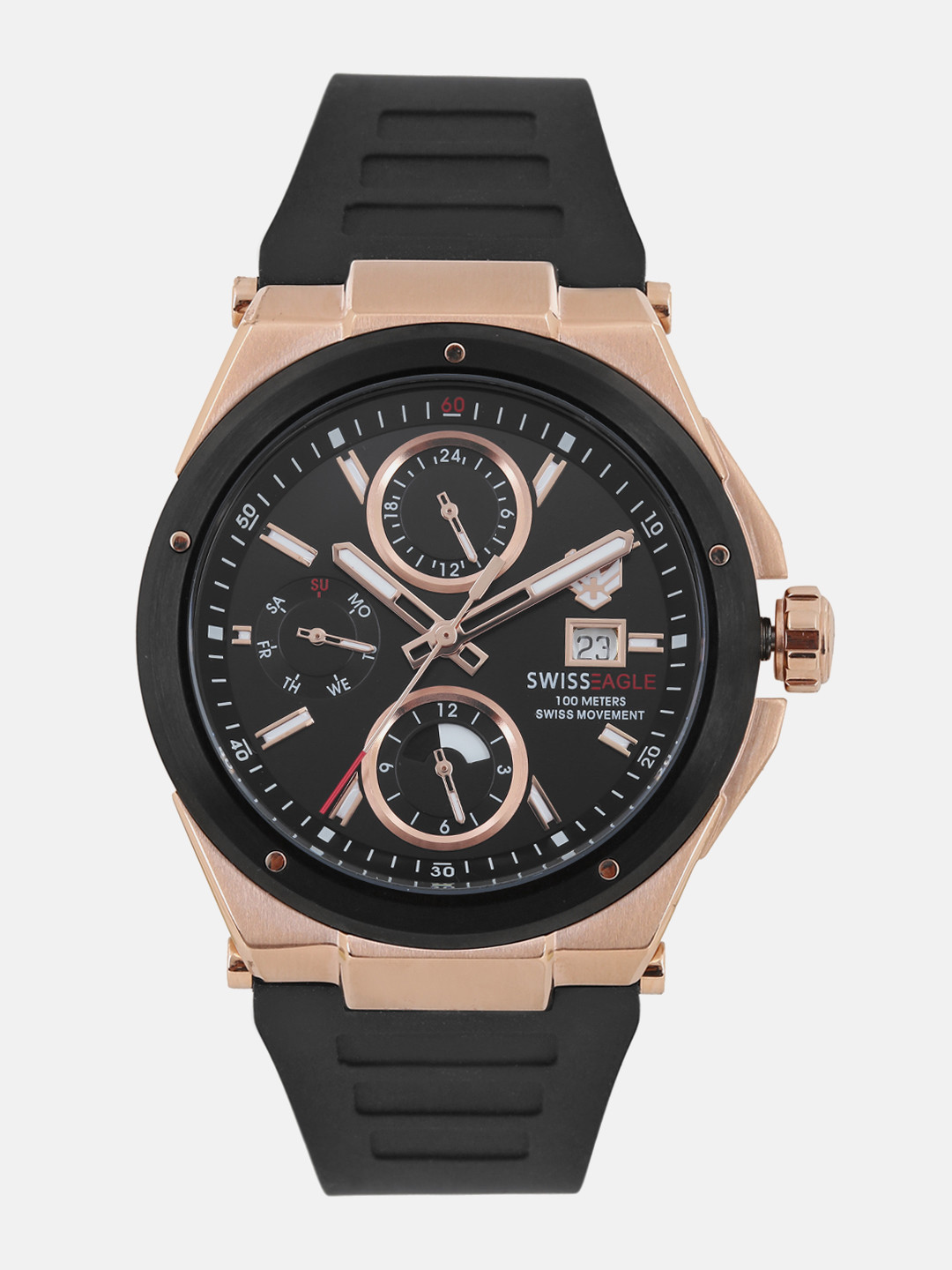 

Swiss Eagle Men Black Analogue Watch SE-9099-02