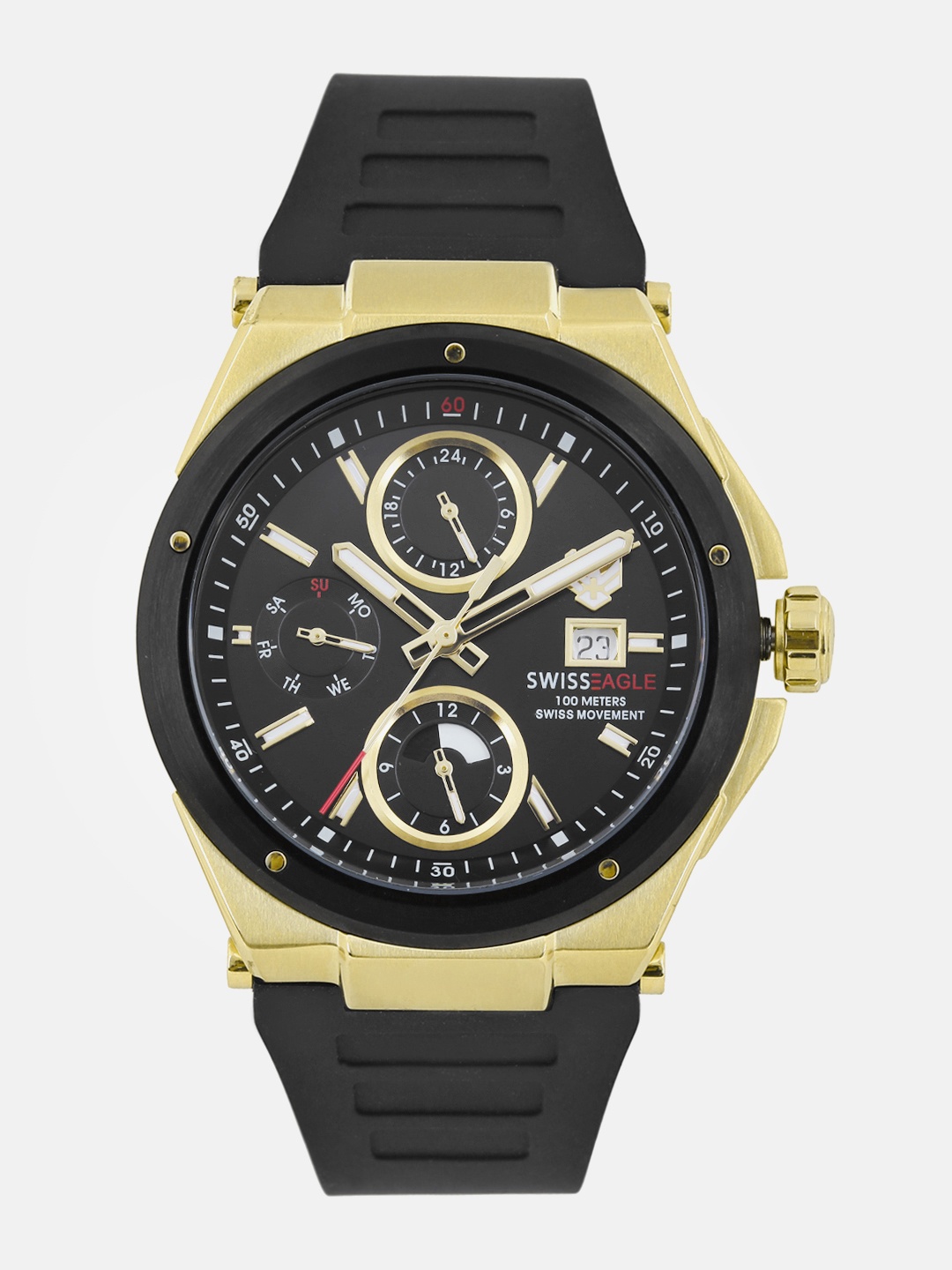 

Swiss Eagle Men Black Analogue Watch SE-9099-01