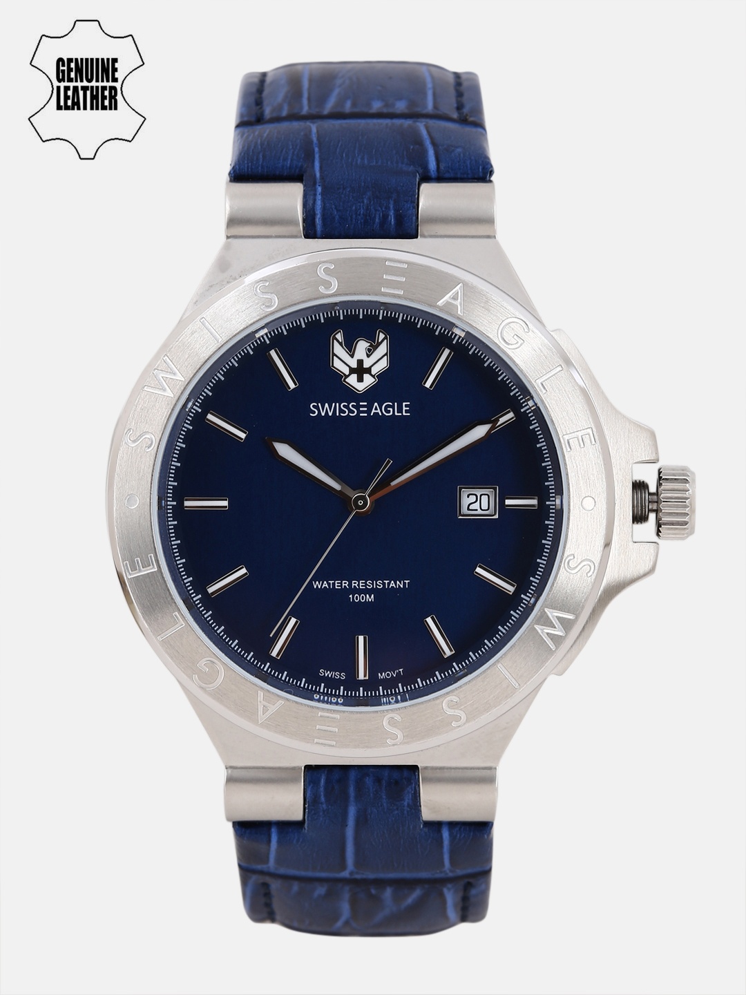 

Swiss Eagle Men Navy Analogue Watch SE-9090-01, Navy blue