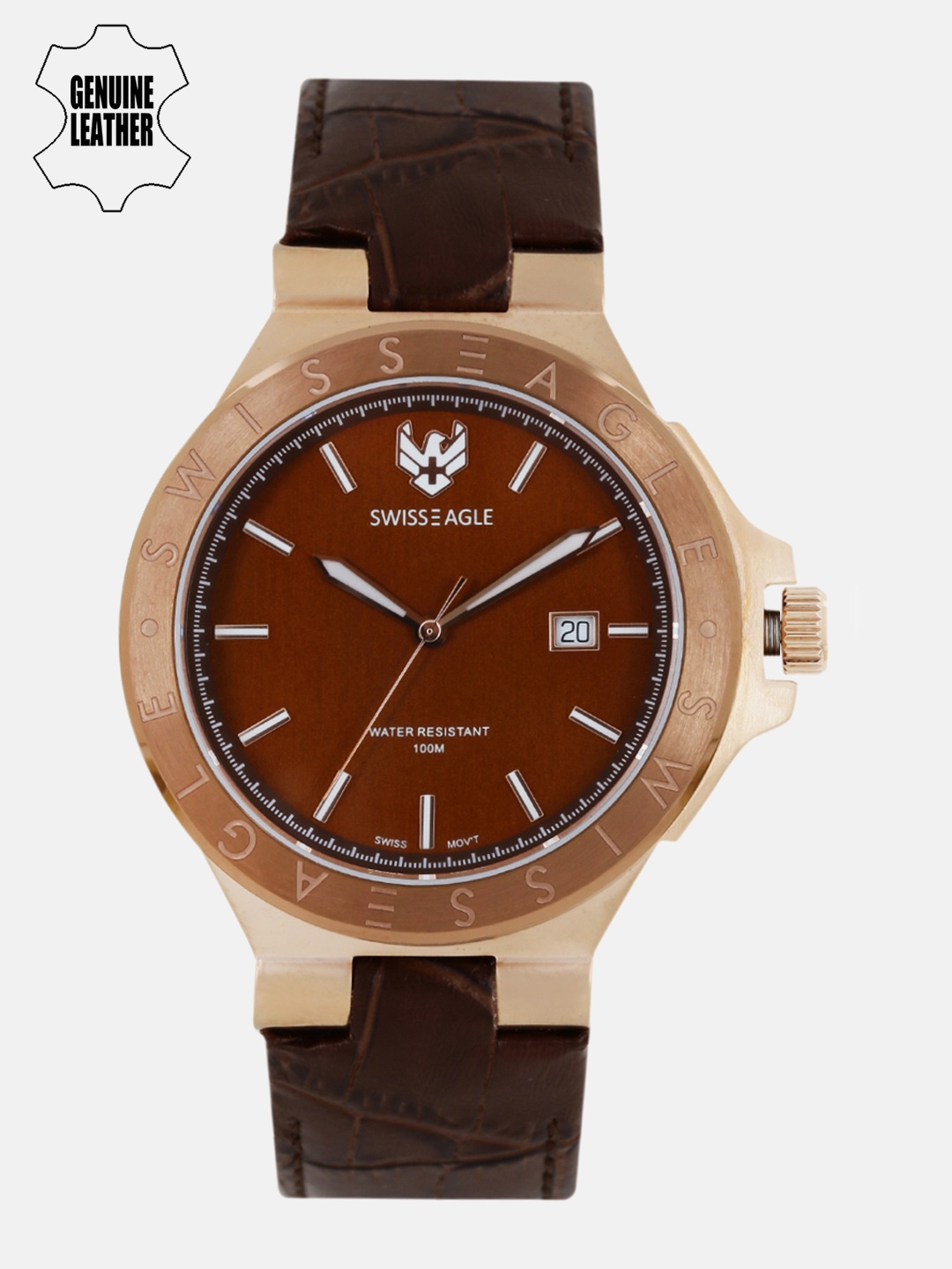

Swiss Eagle Men Brown Analogue Watch SE-9090-04
