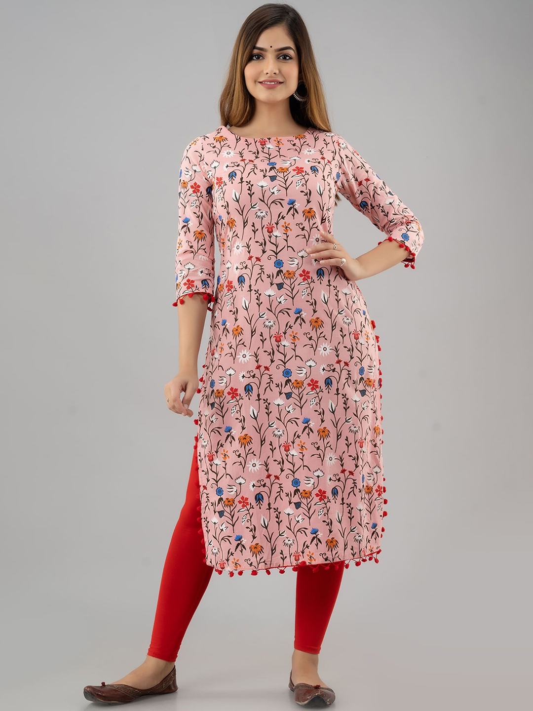 

KIMAYRA Women Pink Printed Kurta