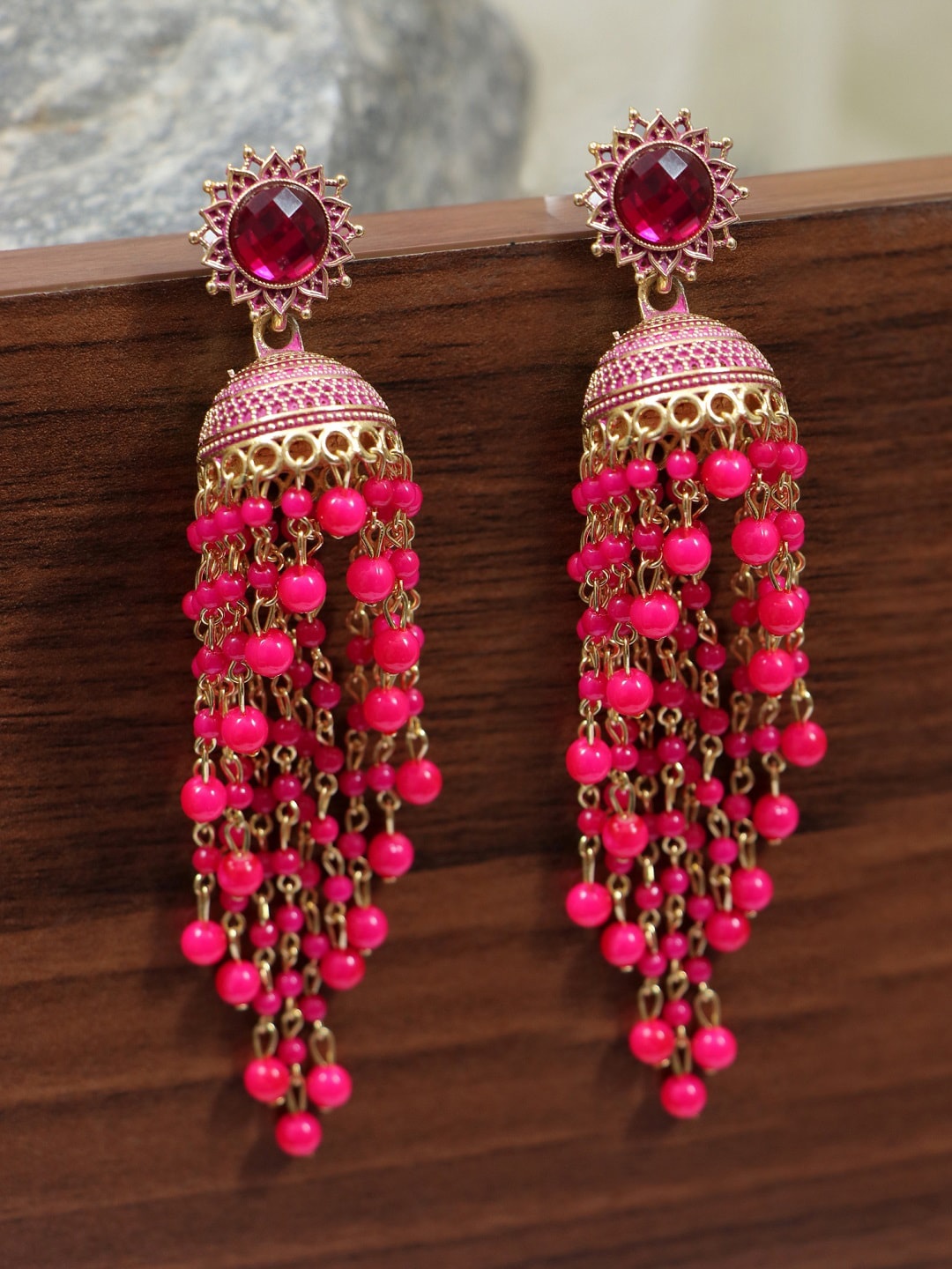 

Crunchy Fashion Pink Contemporary Drop Earrings