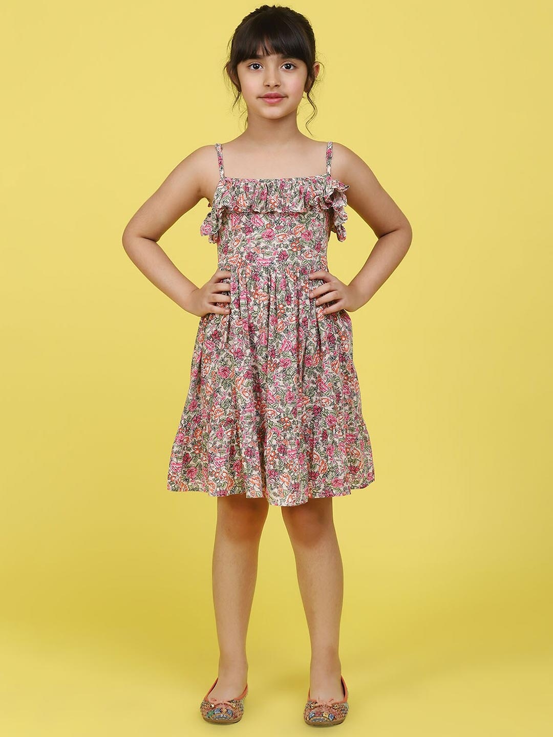 

Biglilpeople Pink Floral Dress