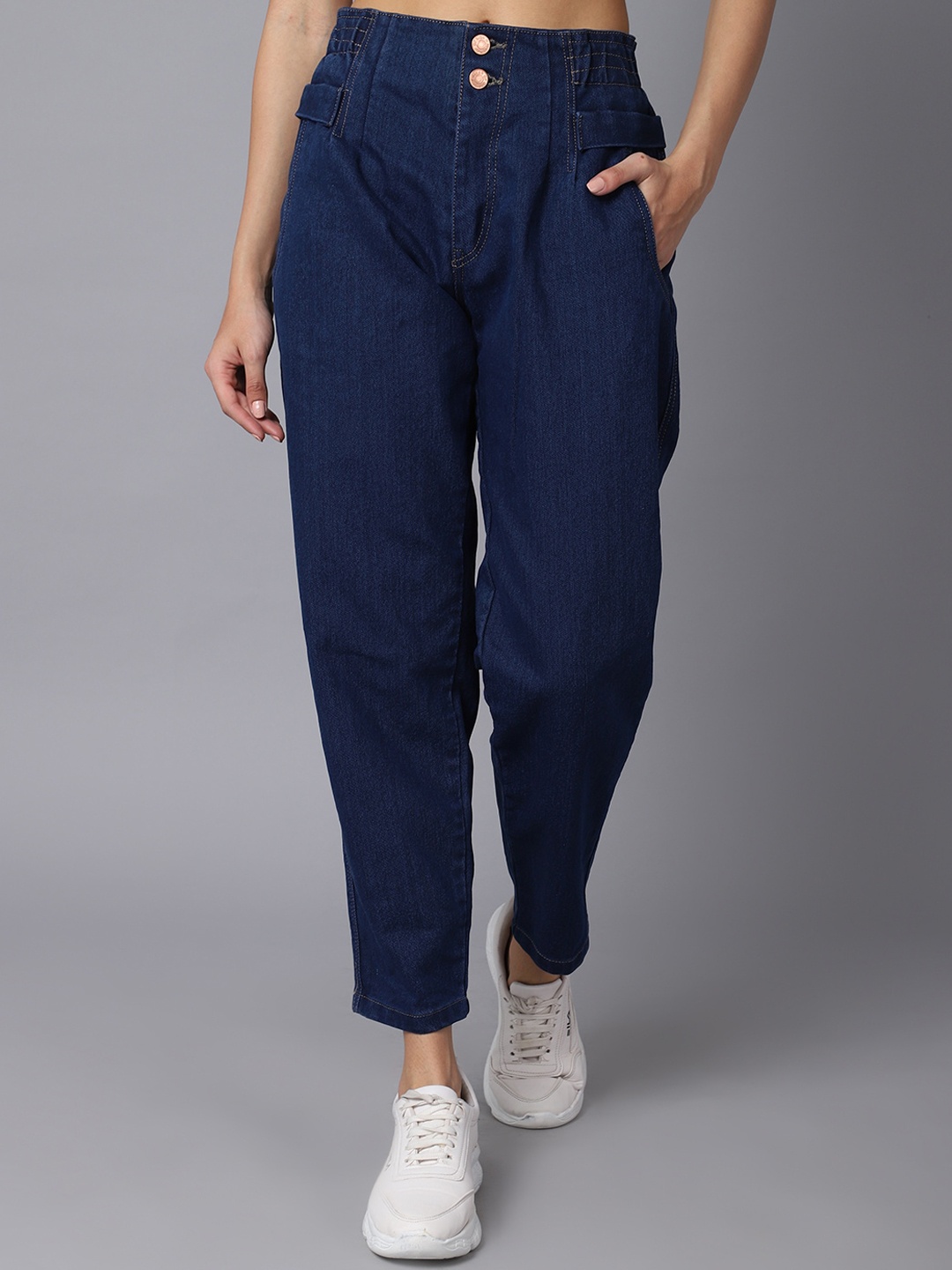 

River Of Design Jeans Women Blue High-Rise Jeans