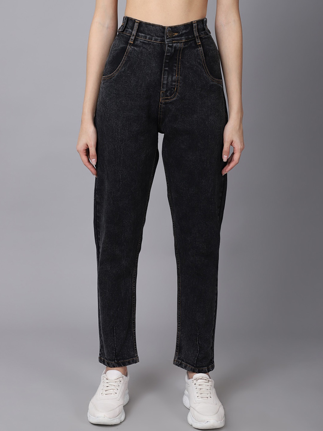 

River Of Design Jeans Women Charcoal Boyfriend Fit High-Rise Jeans