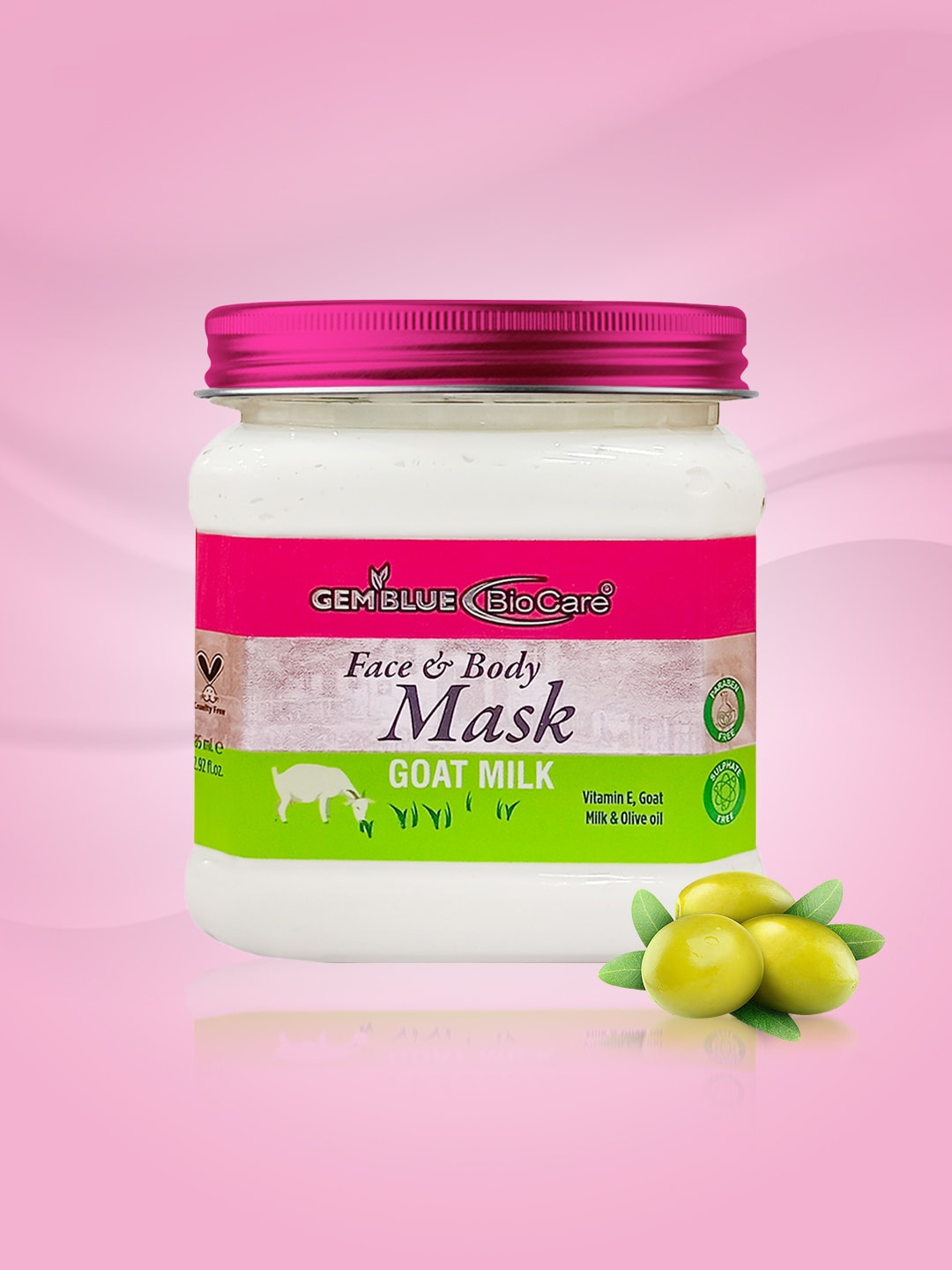 

GEMBLUE BioCare Goat Milk Face & Body Mask, Off white