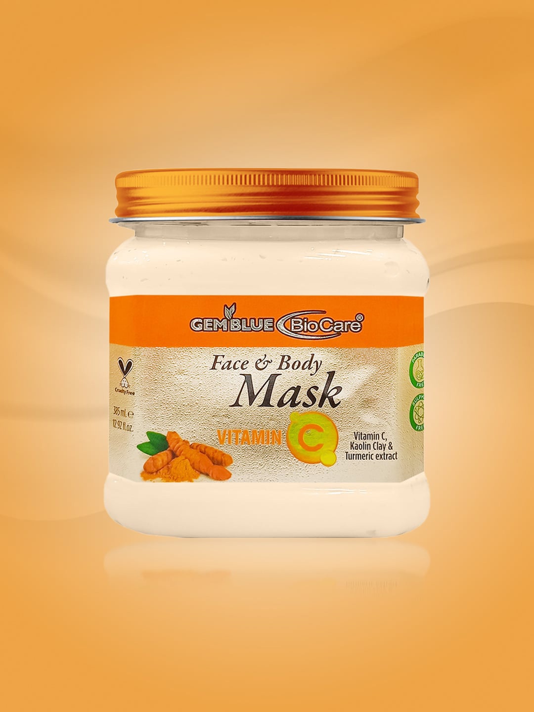 

GEMBLUE BioCare Vitamin C Face and Body Mask - 385ml, Orange