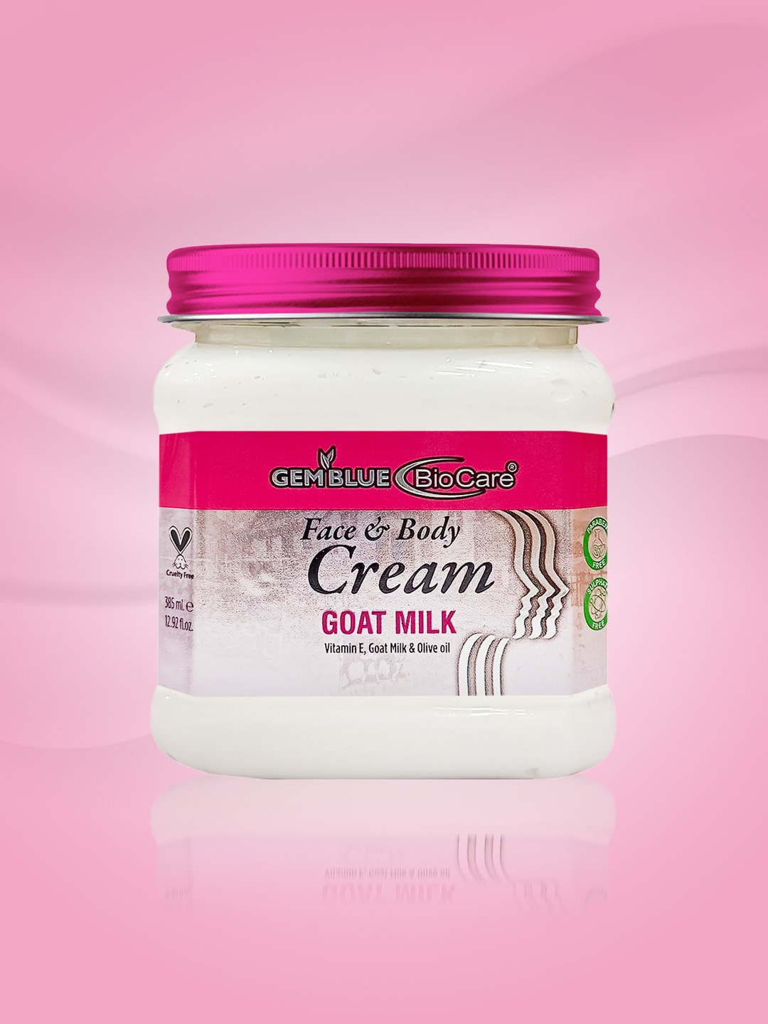 

GEMBLUE BioCare Goat Milk Face & Body Cream with Vitamin E & Olive Oil - 385 ml, White