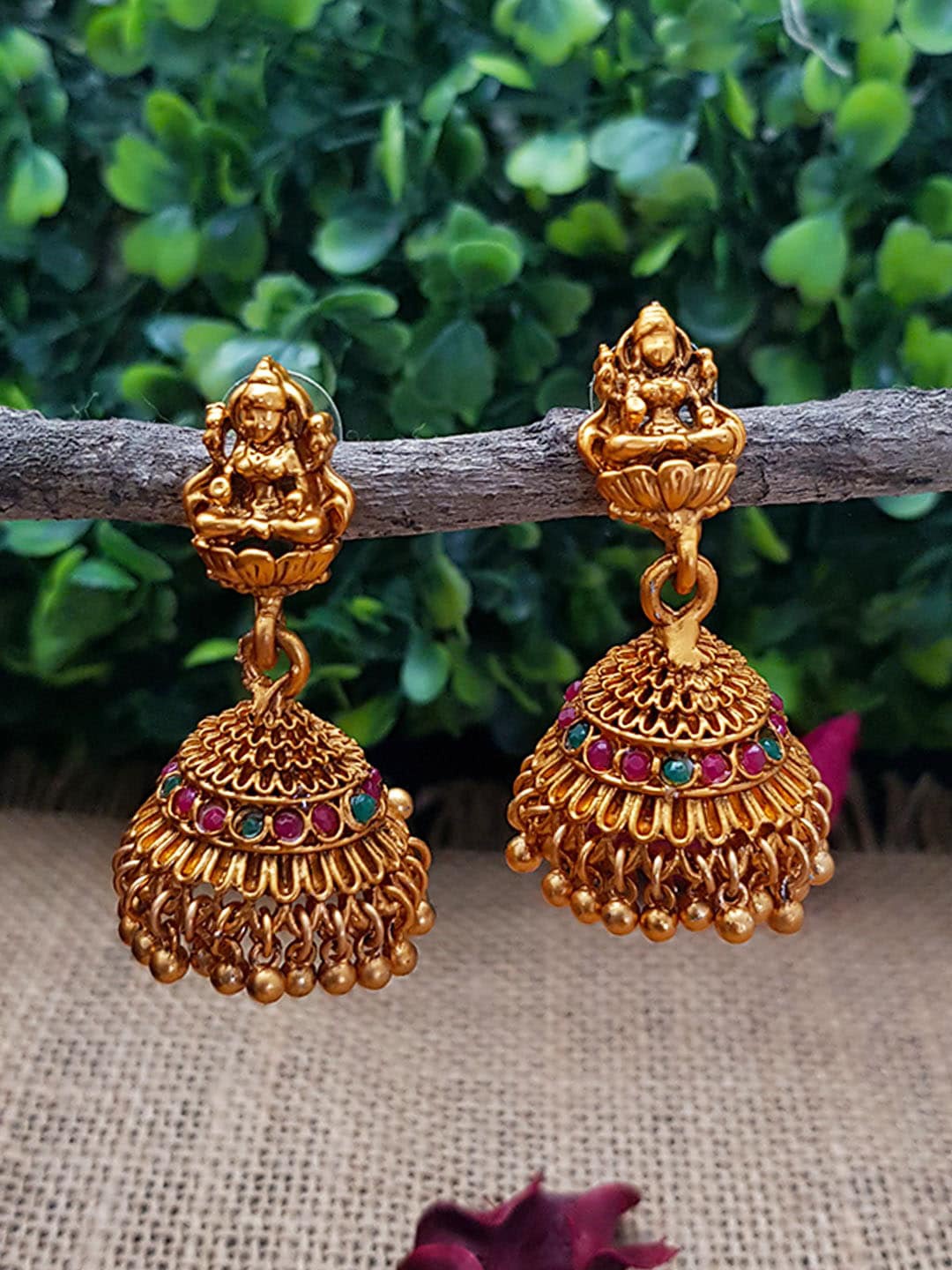 

GRIIHAM Multicoloured Contemporary Jhumkas Earrings, Multi