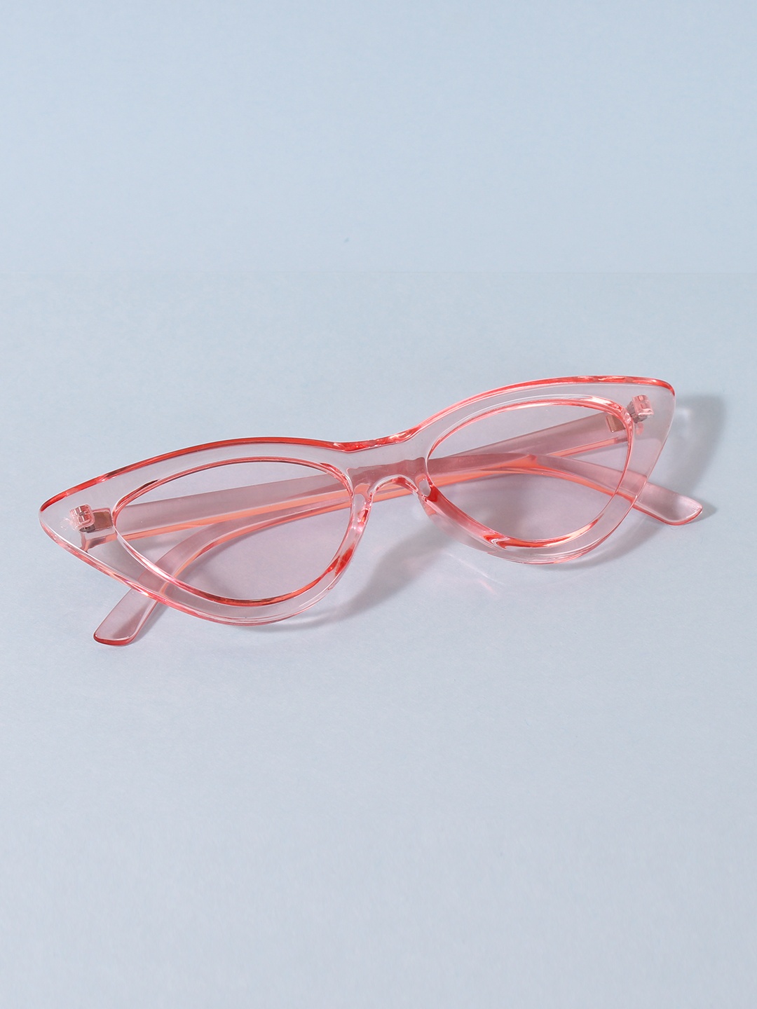 

FUZOKU Women Pink Lens & Pink Cateye Sunglasses with UV Protected Lens