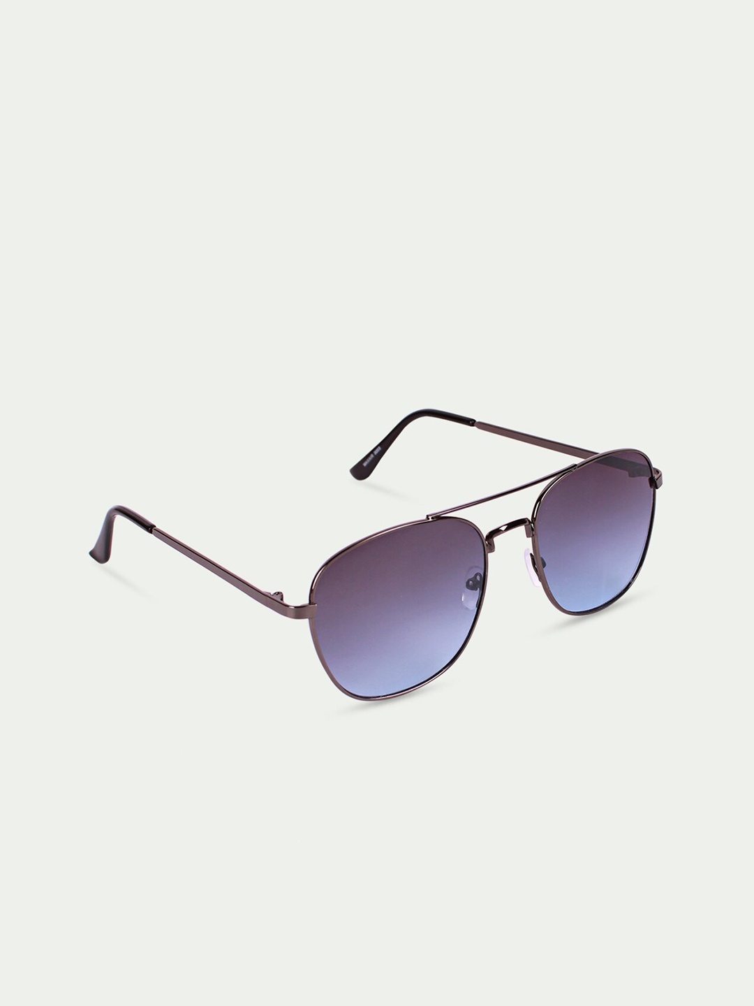 

FUZOKU Men Blue Lens & Gunmetal-Toned Aviator Sunglasses with UV Protected Lens