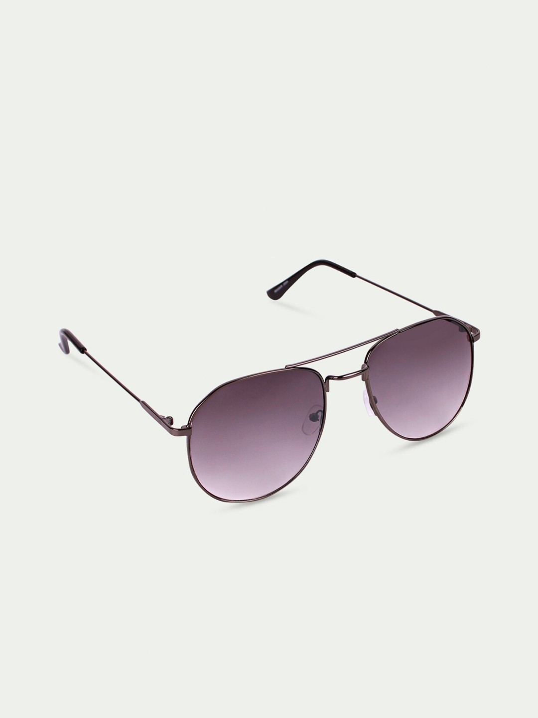 

FUZOKU Men Grey Lens & Gunmetal-Toned Aviator Sunglasses with UV Protected Lens