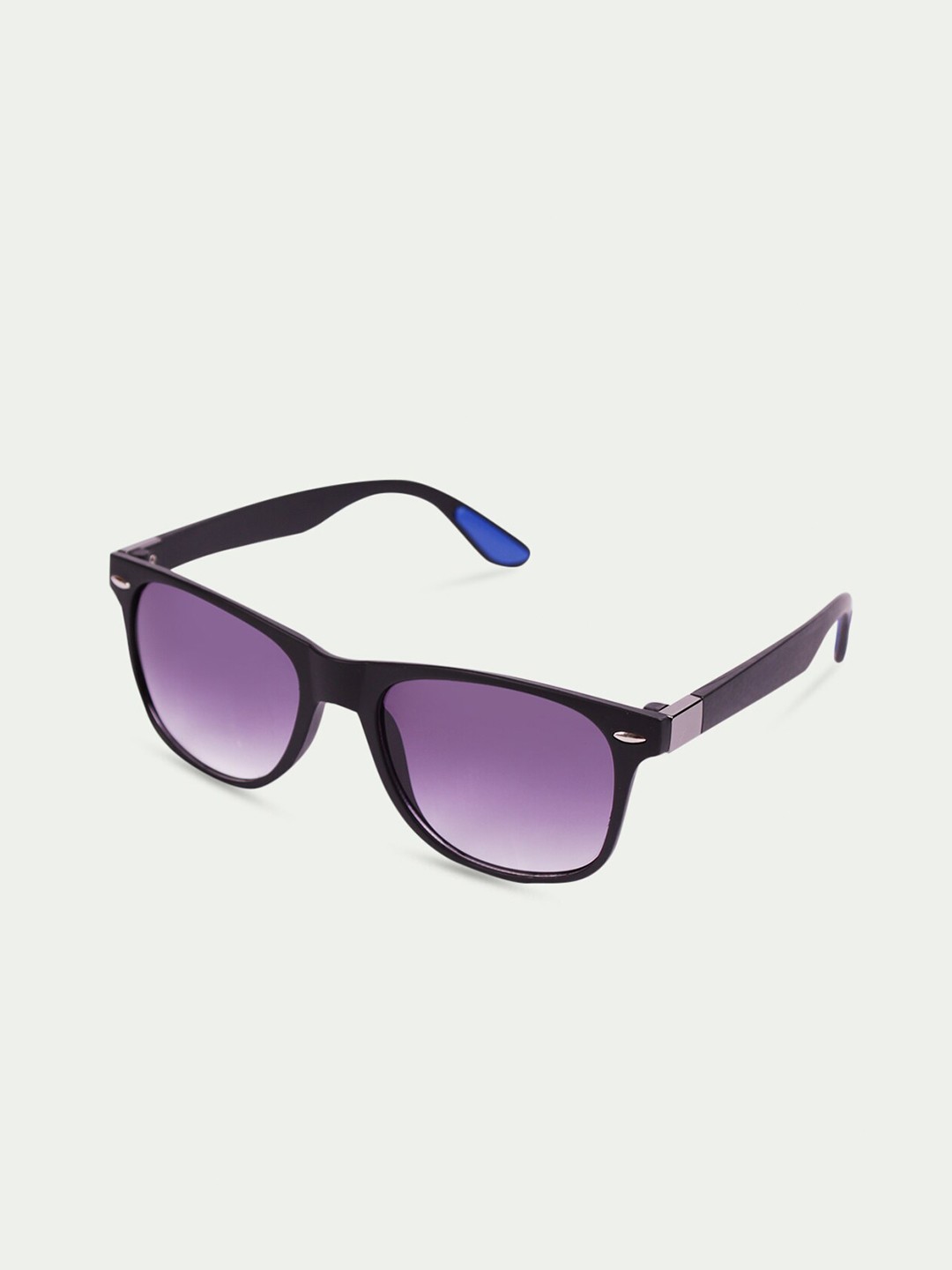 

FUZOKU Unisex Purple Lens & Black Wayfarer Sunglasses with UV Protected Lens