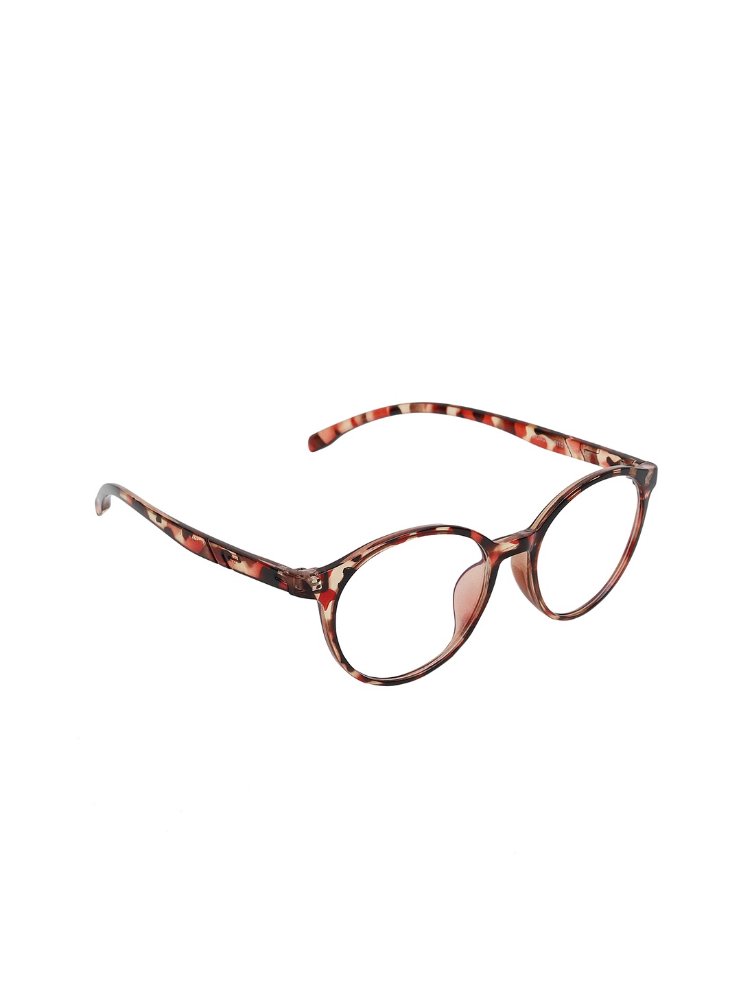

ALIGATORR Unisex Clear Lens & Brown Round Sunglasses with UV Protected Lens