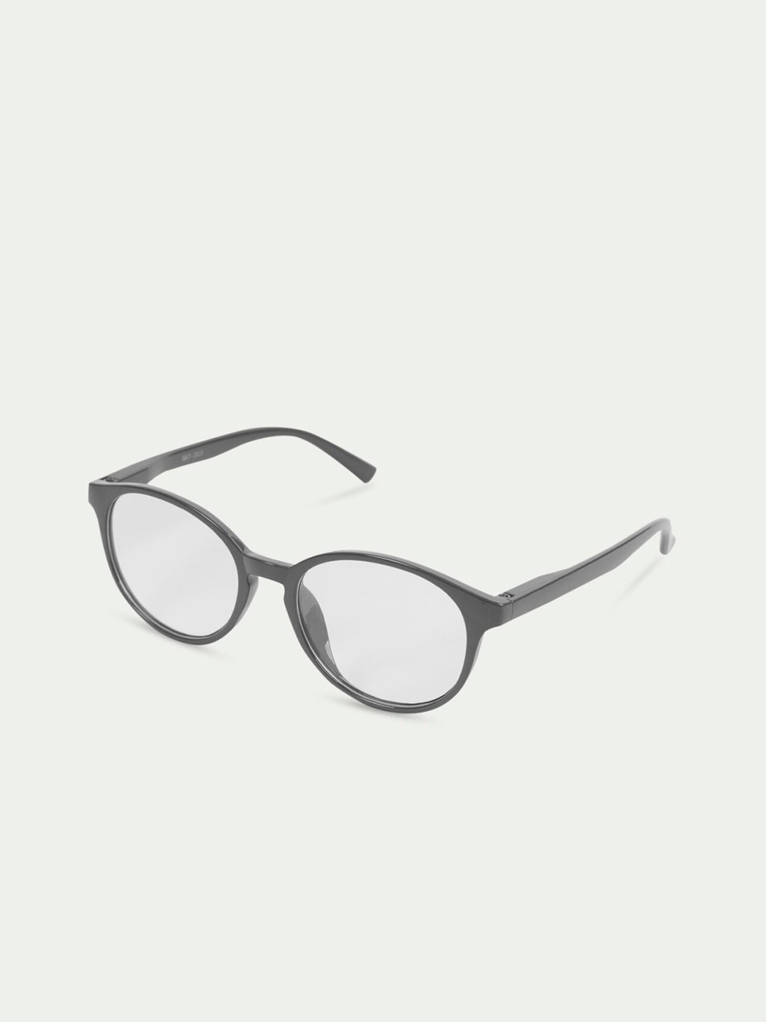 

FUZOKU Unisex Transparent & Black Full Rim Round Frames