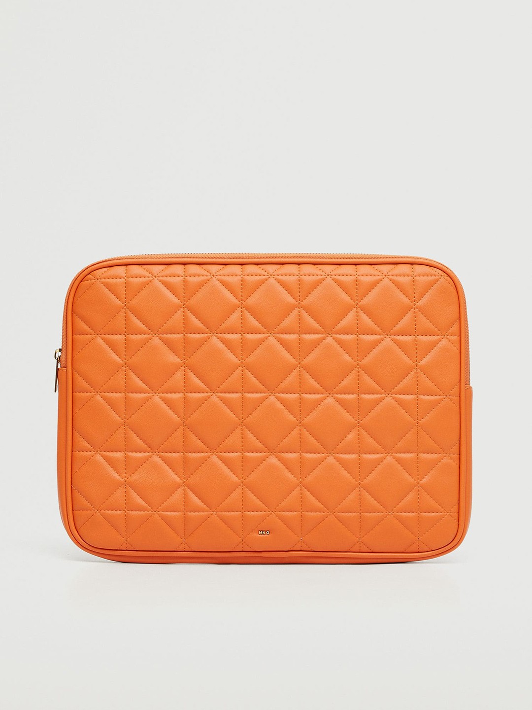 

MANGO Women Orange Quilted Padded Laptop Sleeve 13 Inches