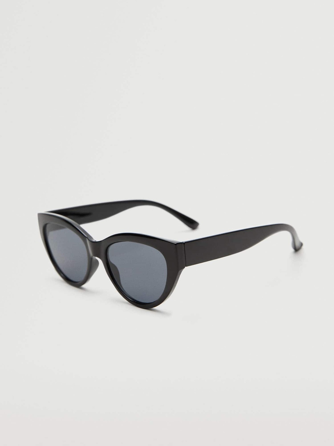 

MANGO Women Black Lens & Black Cateye Sunglasses with UV Protected Lens