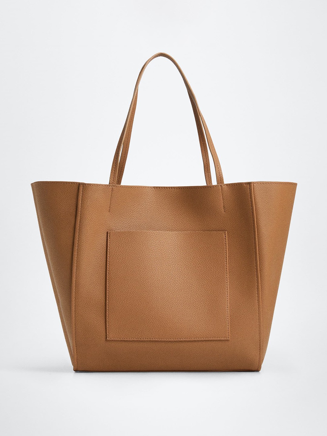

MANGO Brown Solid Structured Shoulder Bag