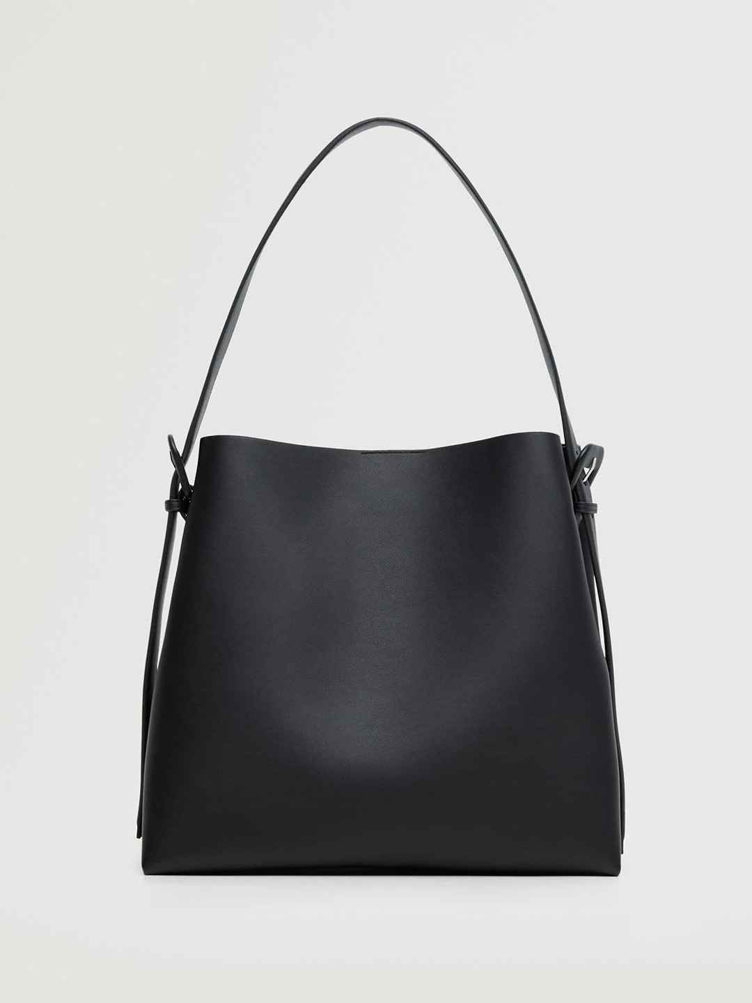 

MANGO Black Solid Structured Shoulder Bag