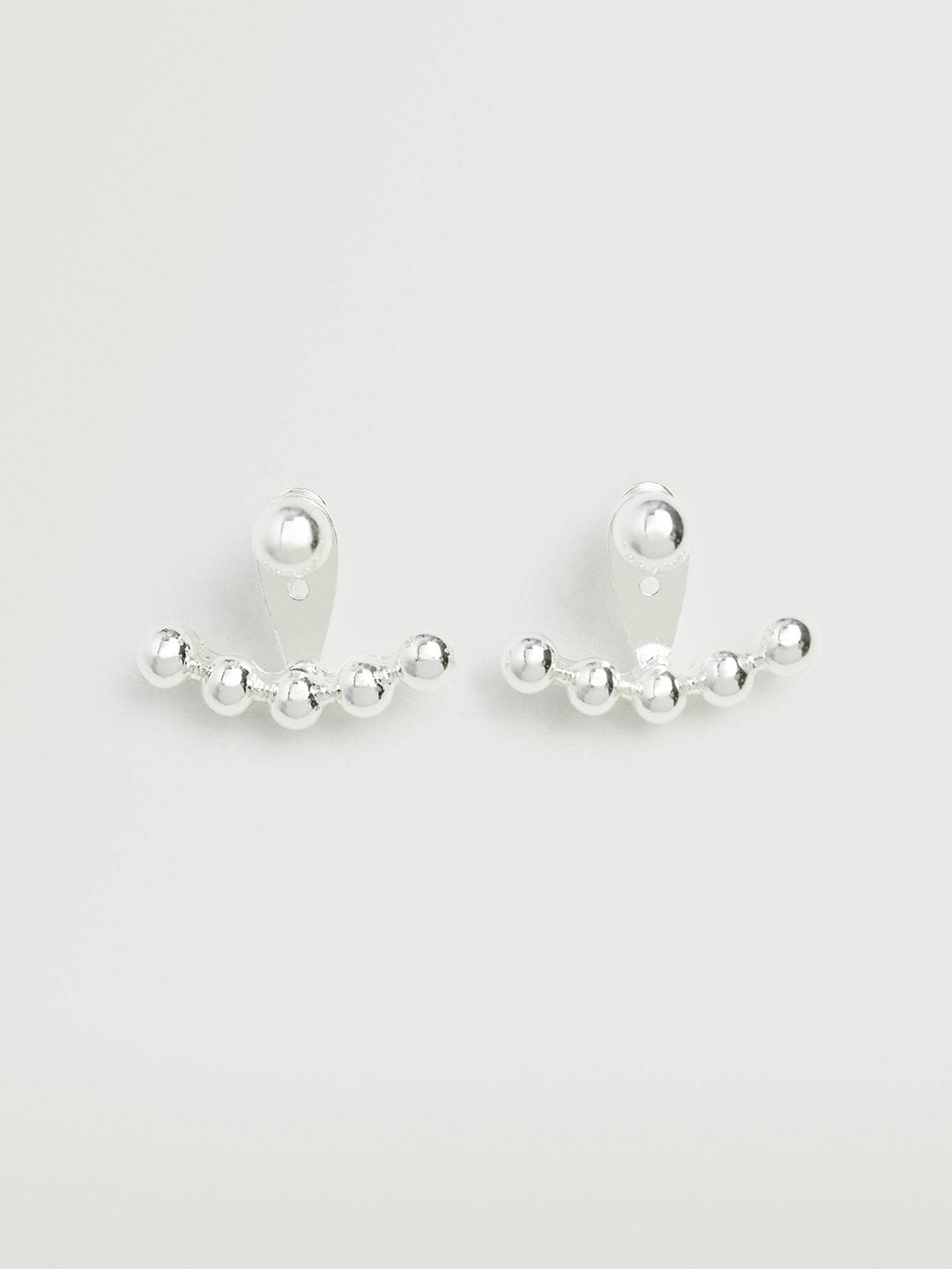 

MANGO Women Beaded Contemporary Drop Earrings, Silver