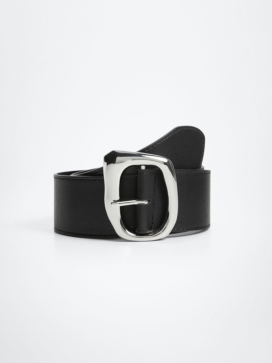 

MANGO Women Wide Belt, Black