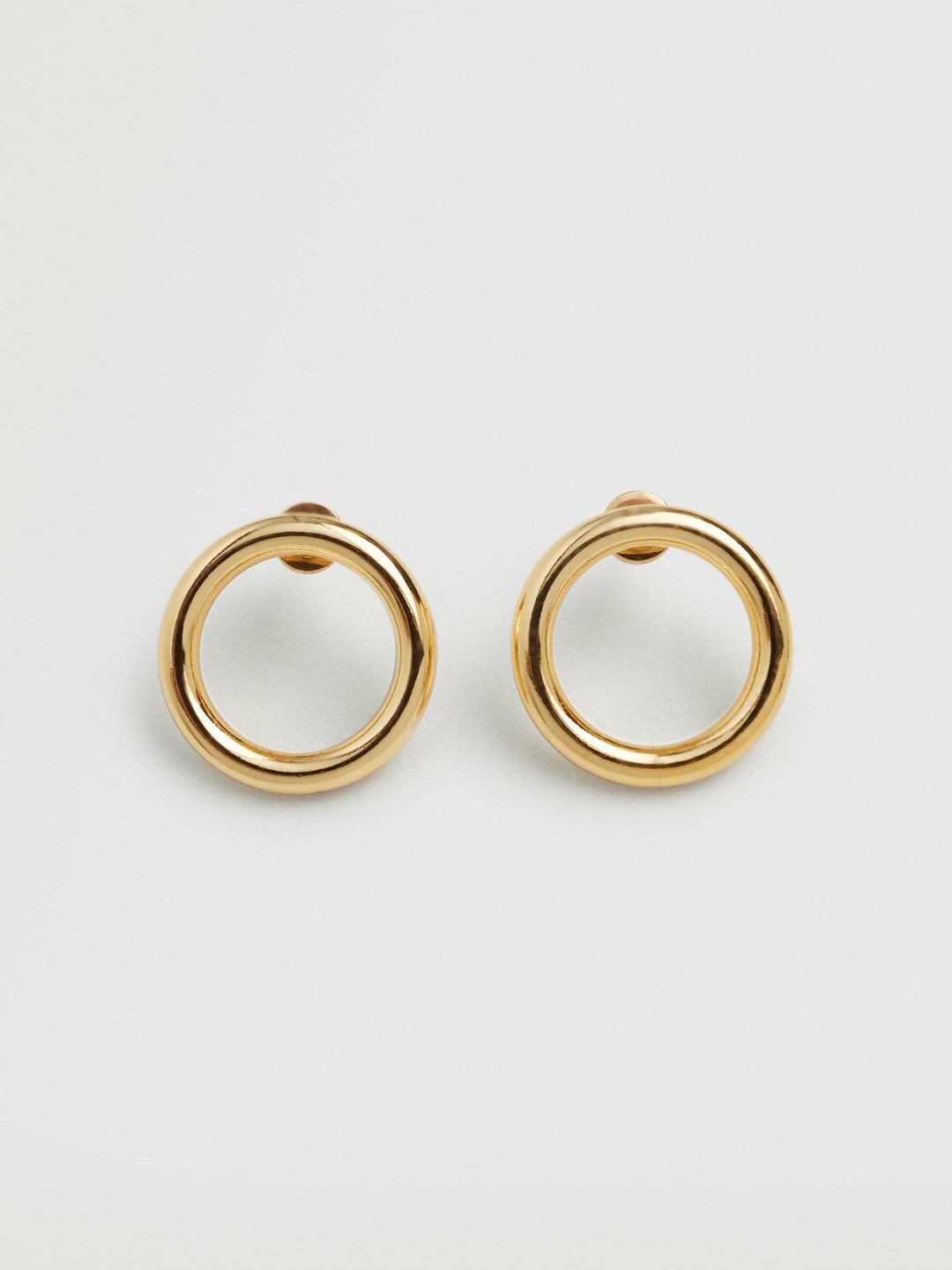 

MANGO Circular Drop Earrings, Gold
