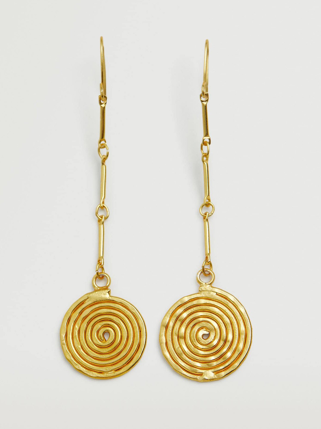 

MANGO Gold-Toned Spiral Link Drop Earrings