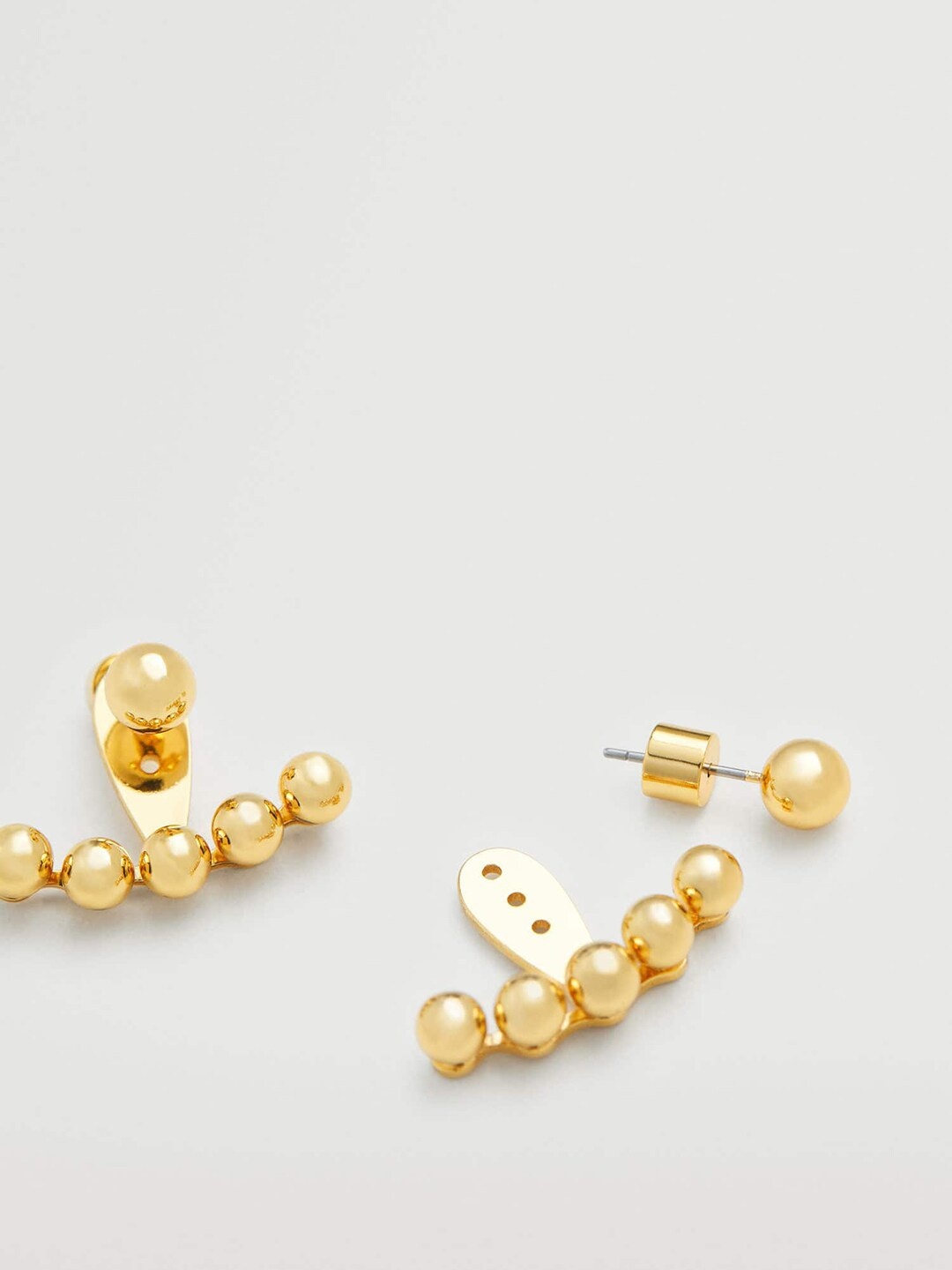 

MANGO Beaded Contemporary Jacket Earrings, Gold