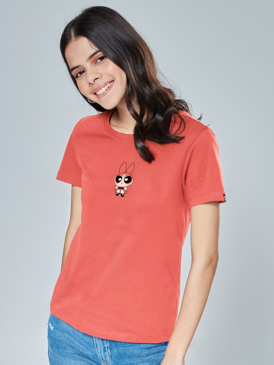 

The Souled Store Women Red Polo Collar T-shirt