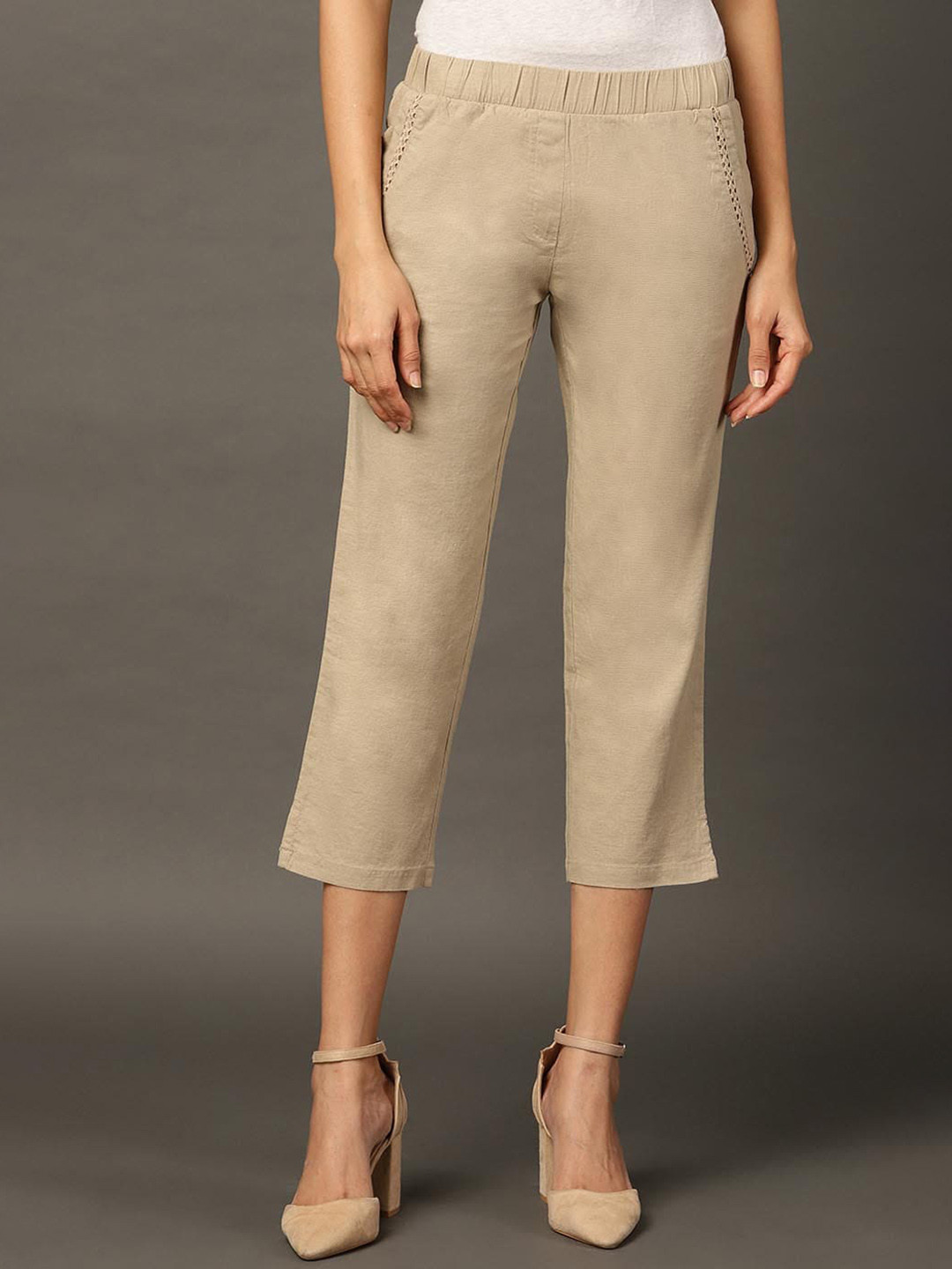 

Lakshita Women Beige Capris