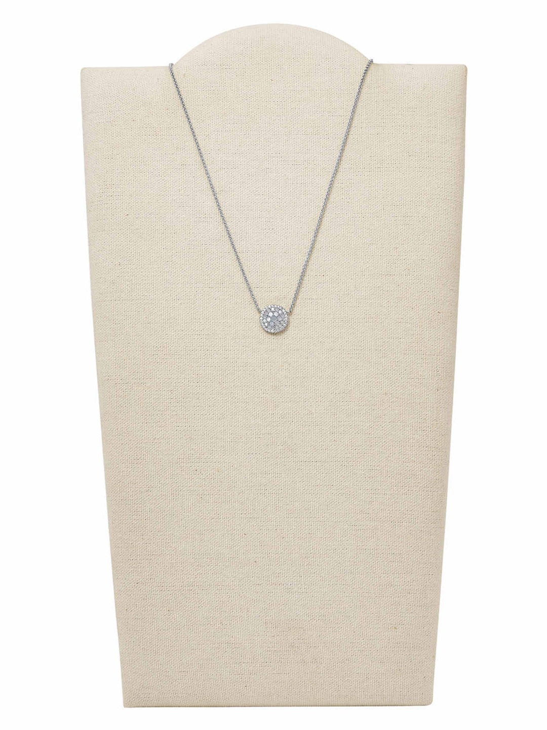 

Fossil Silver-Toned & White Silver-Plated Necklace