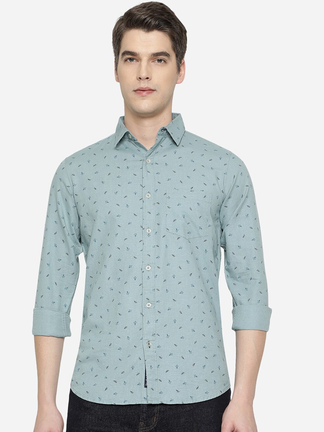 

JADE BLUE Men Blue Slim Fit Printed Casual Shirt