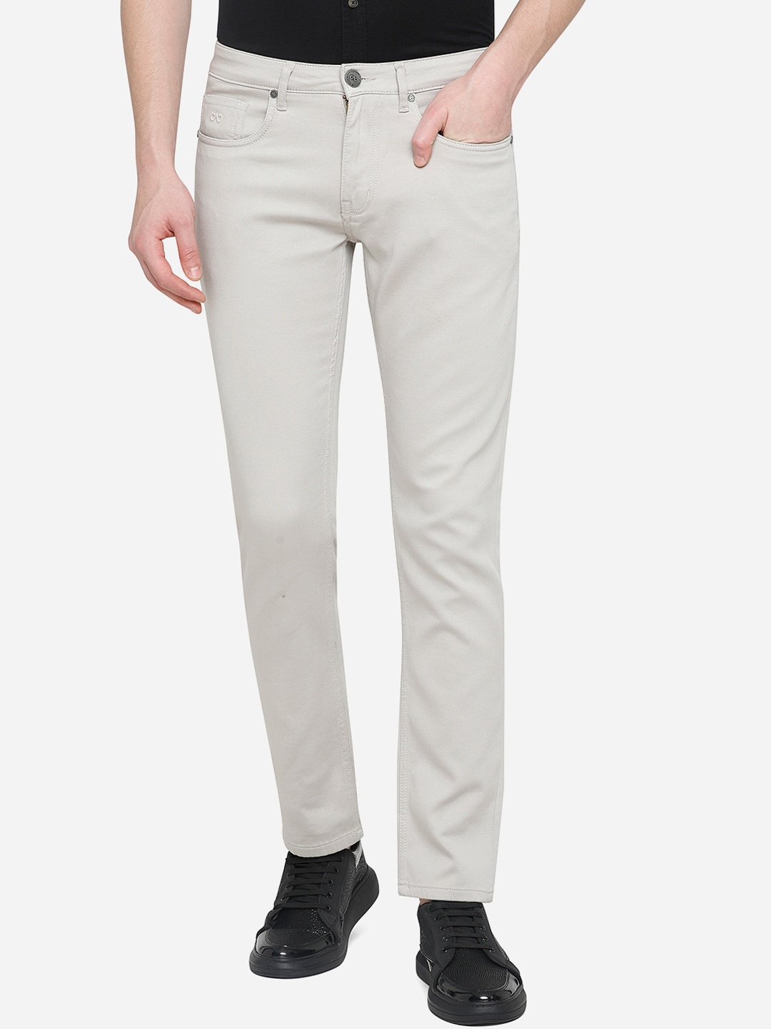 

JADE BLUE Men Off White Slim Fit Stretchable Jeans