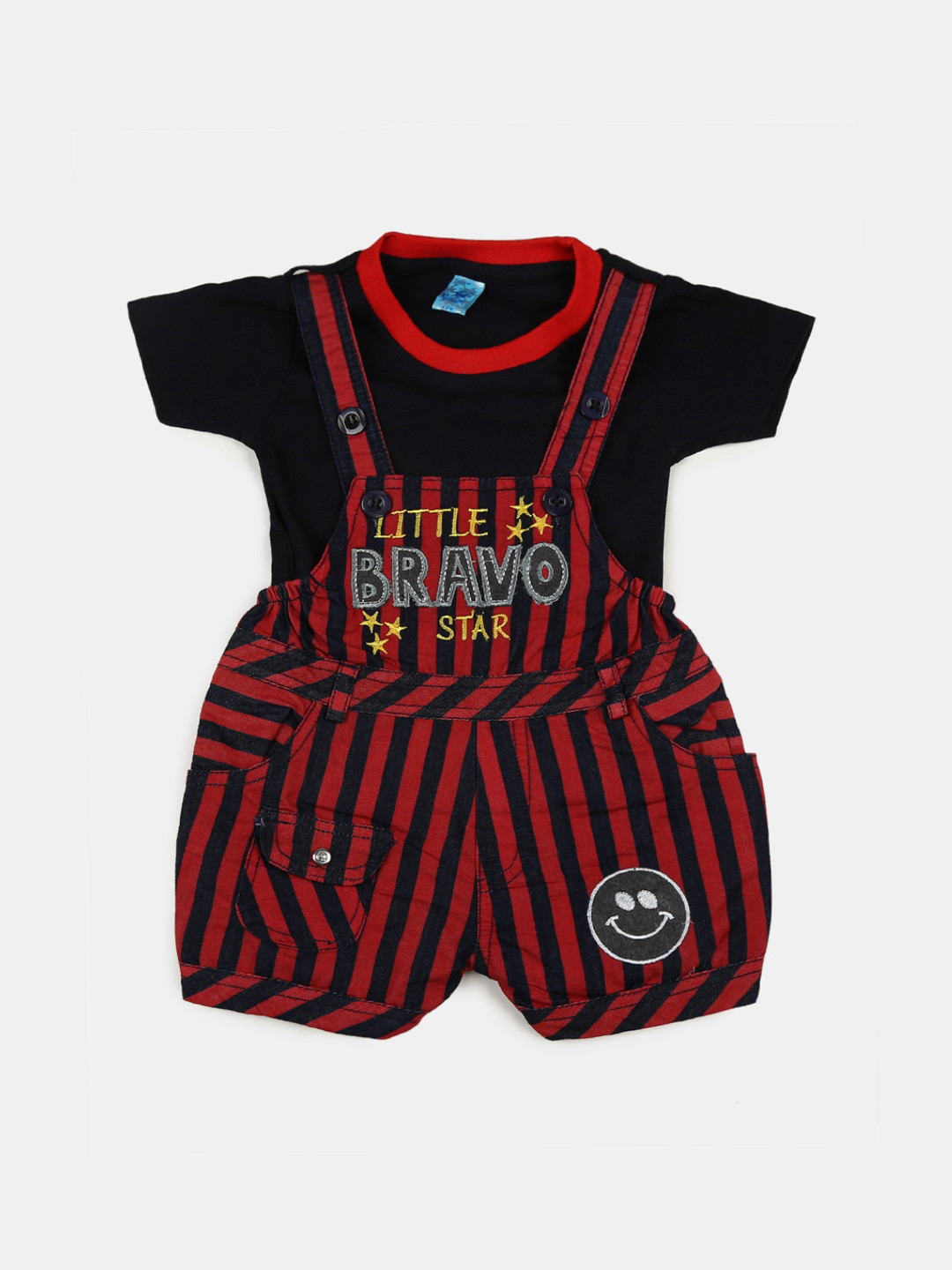 

V-Mart Kids Black & Red T-shirt with Shorts