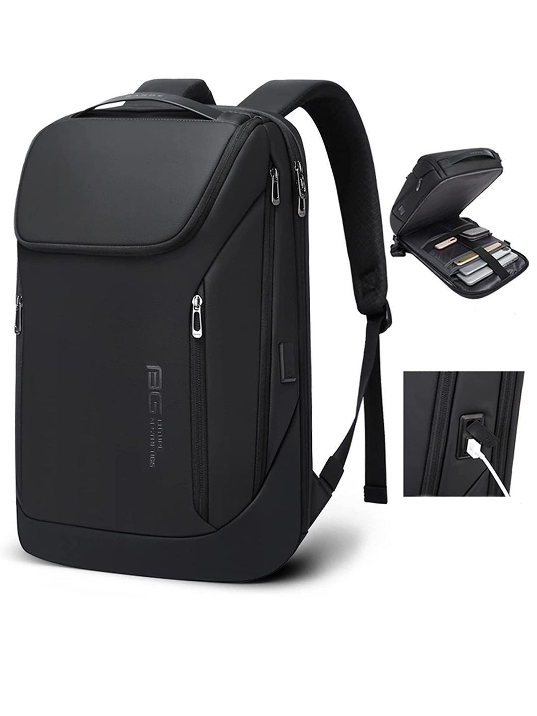 

Red Lemon Captain Business Smart Waterproof fit 15.6 Inch Laptop Backpack, Black