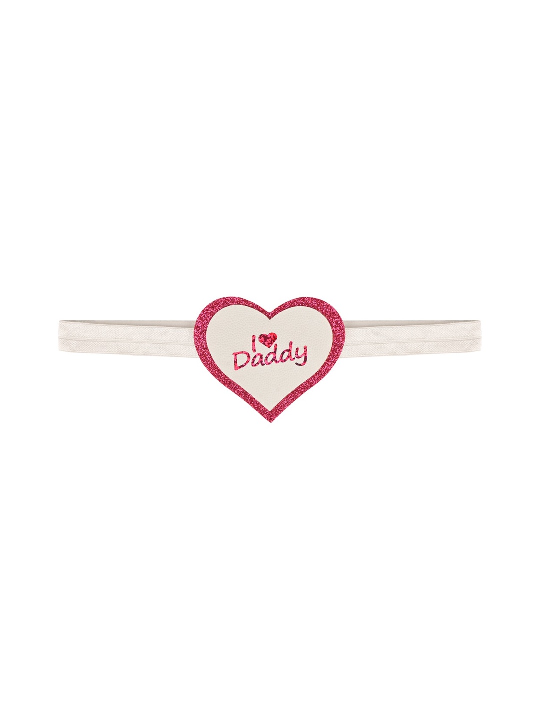 

Aye Candy Girls Pink & White Heart I Love Daddy Headband